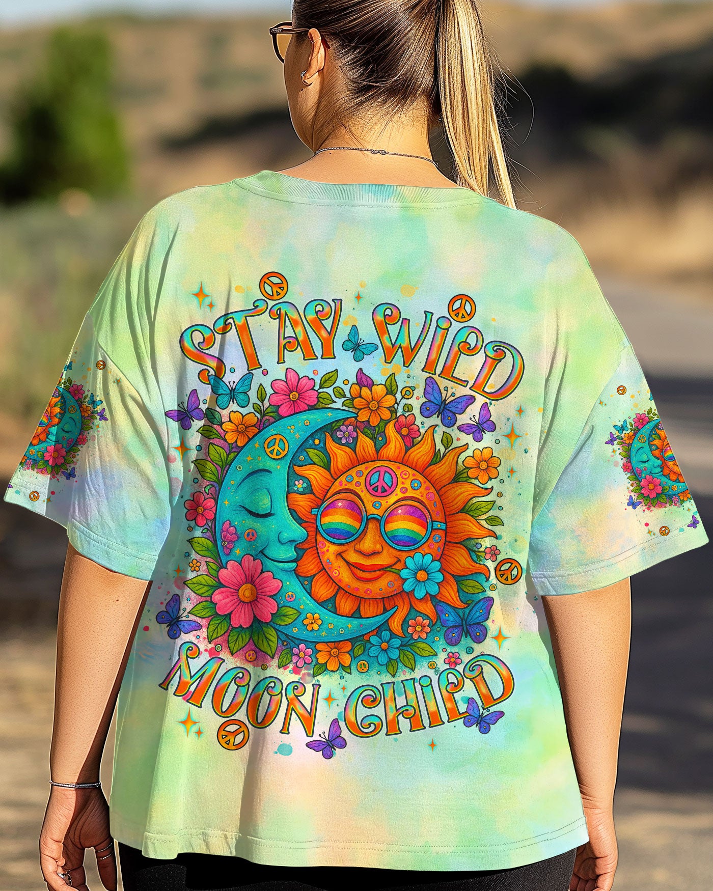 STAY WILD MOON CHILD TIE DYE ALL OVER PRINT - TLNT2204252