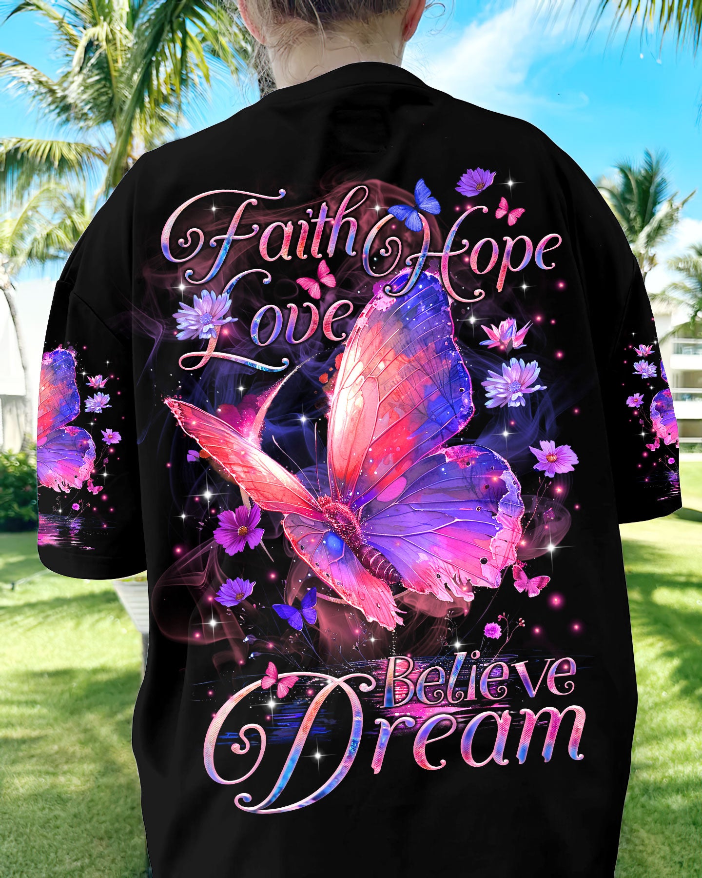 FAITH HOPE LOVE BUTTERFLY ALL OVER PRINT - TLTR2503245