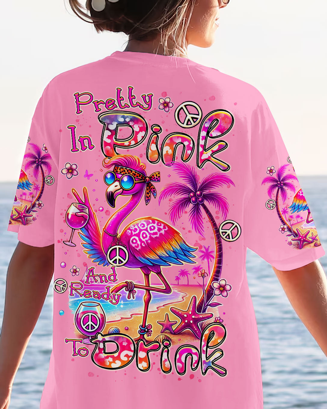 PRETTY IN PINK FLAMINGO ALL OVER PRINT - TLTR0207243