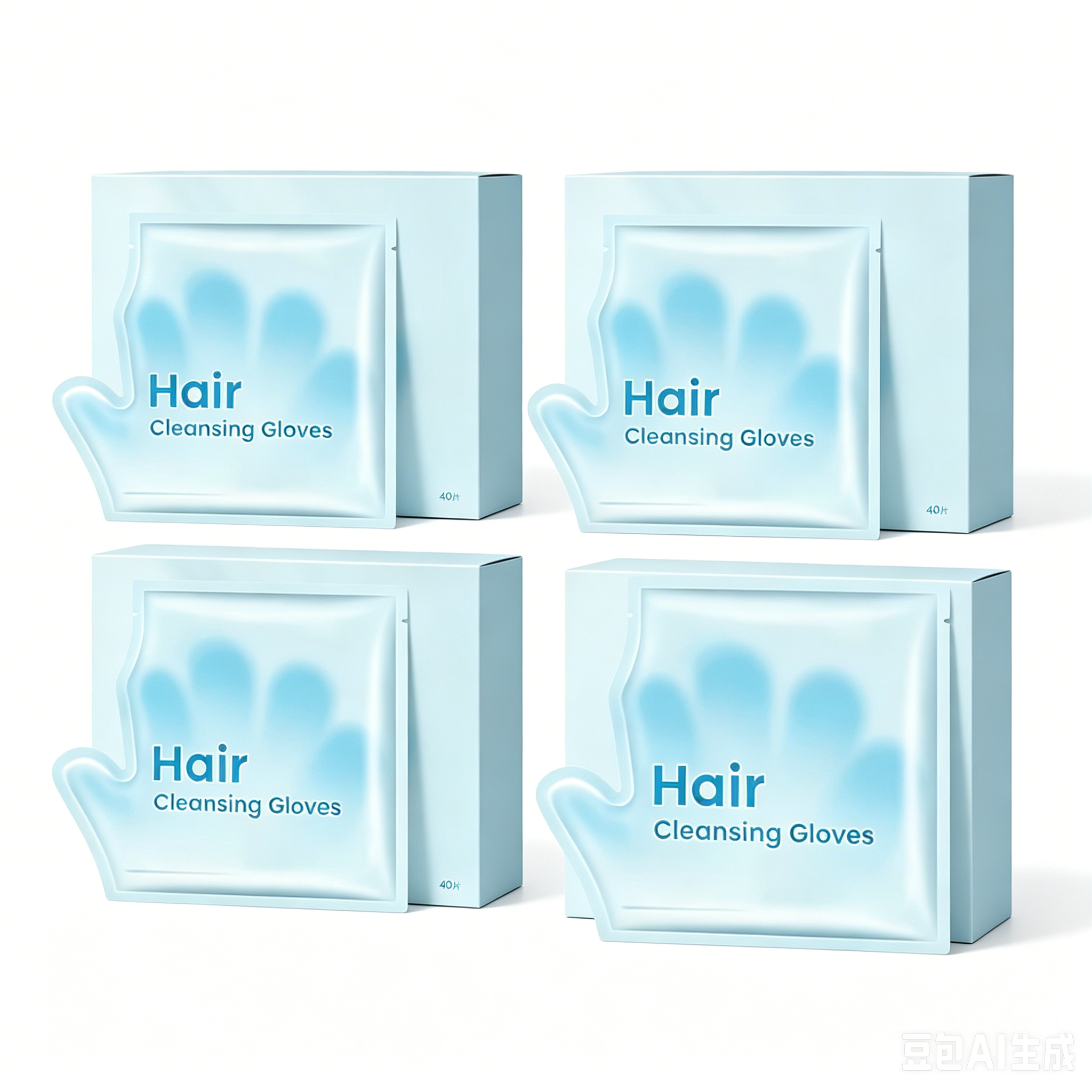 Rinse-Free Hair Cleansing Gloves for Oil Control (10-Pack)