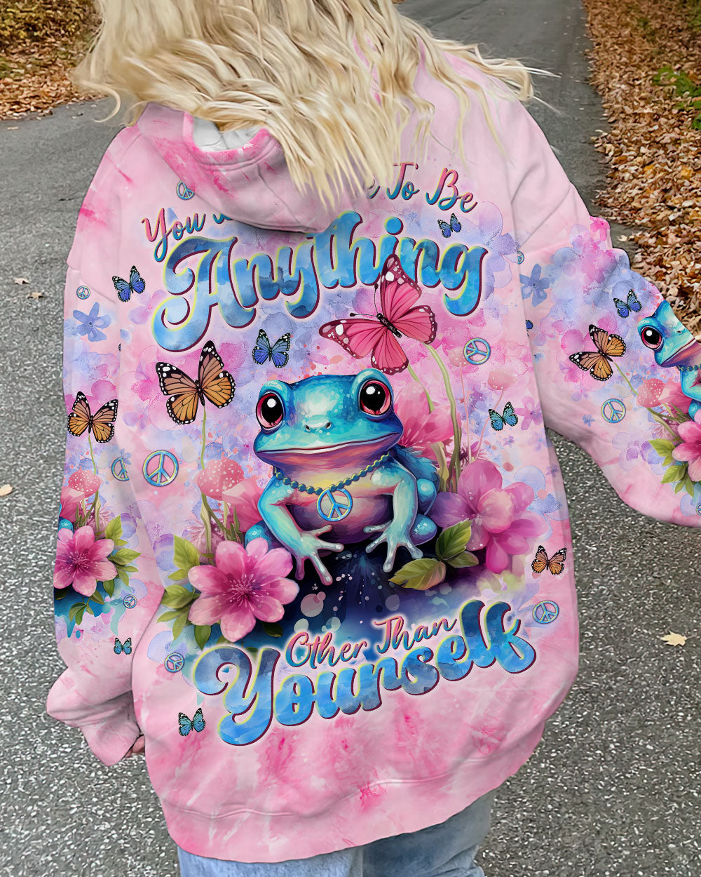 YOU DON'T HAVE TO BE ANYTHING FROG ALL OVER PRINT - TLNT1312233
