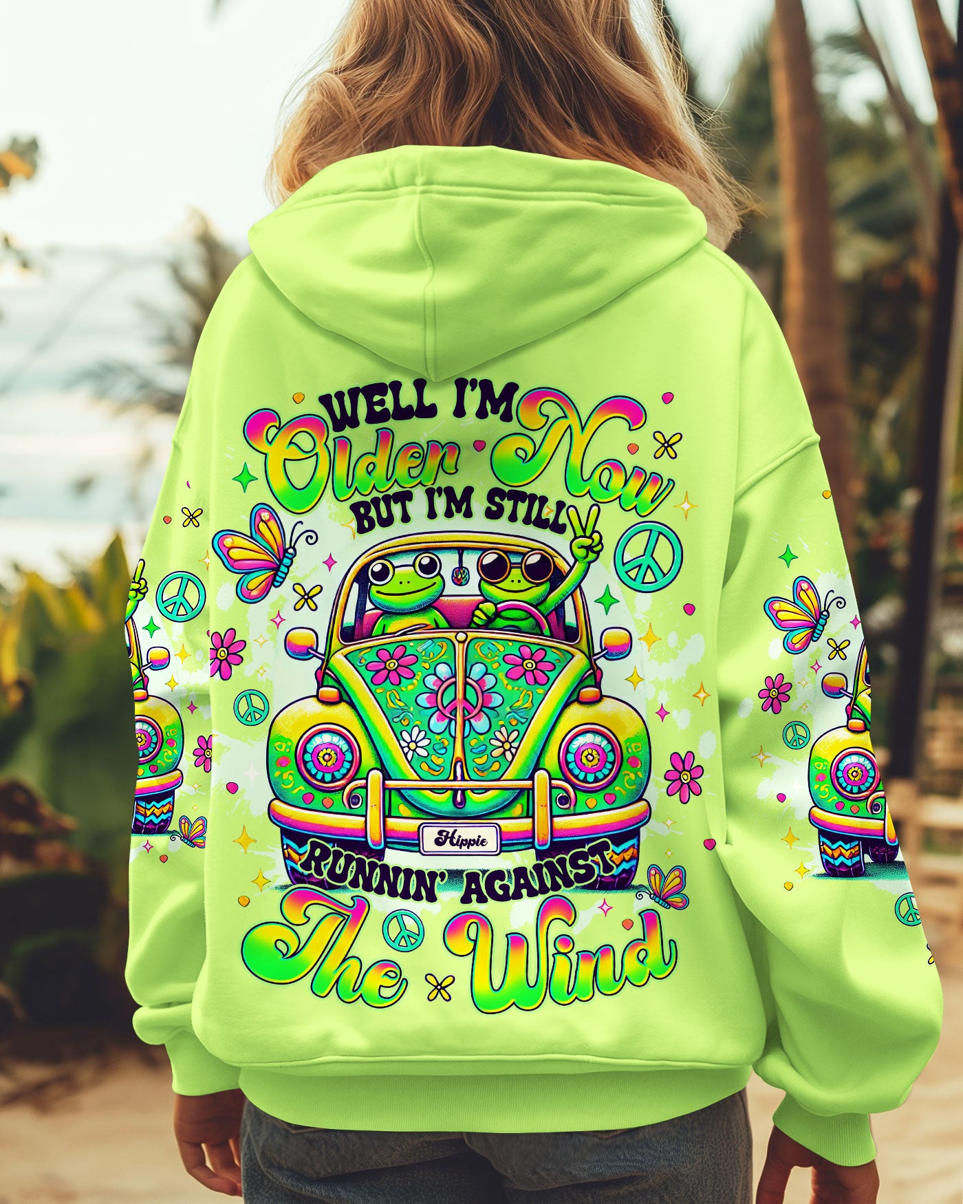 RUNNING AGAINST THE WIND FROG CAR ALL OVER PRINT - TLNT0210243