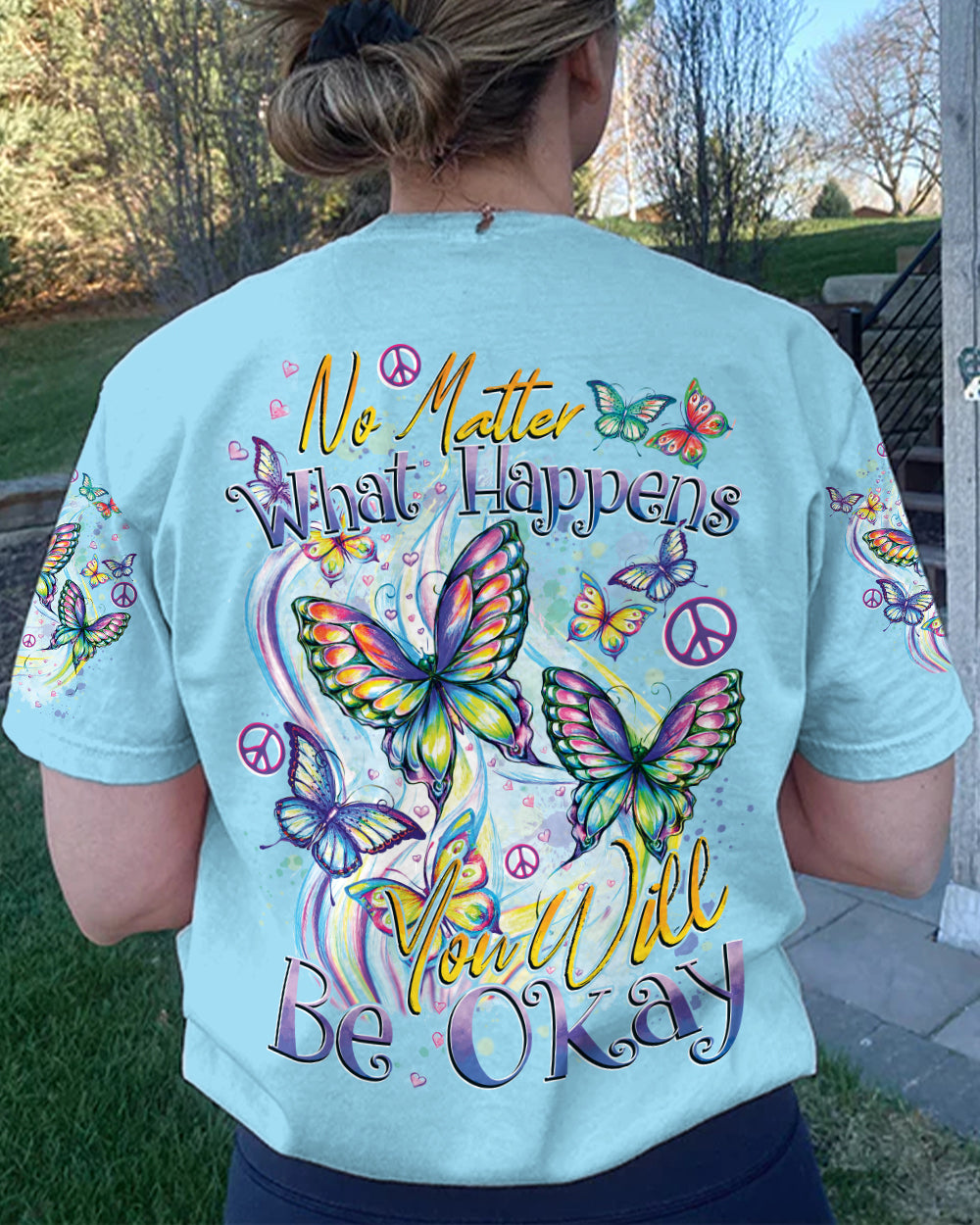 YOU WILL BE OKAY BUTTERFLY ALL OVER PRINT - TYTD1801242