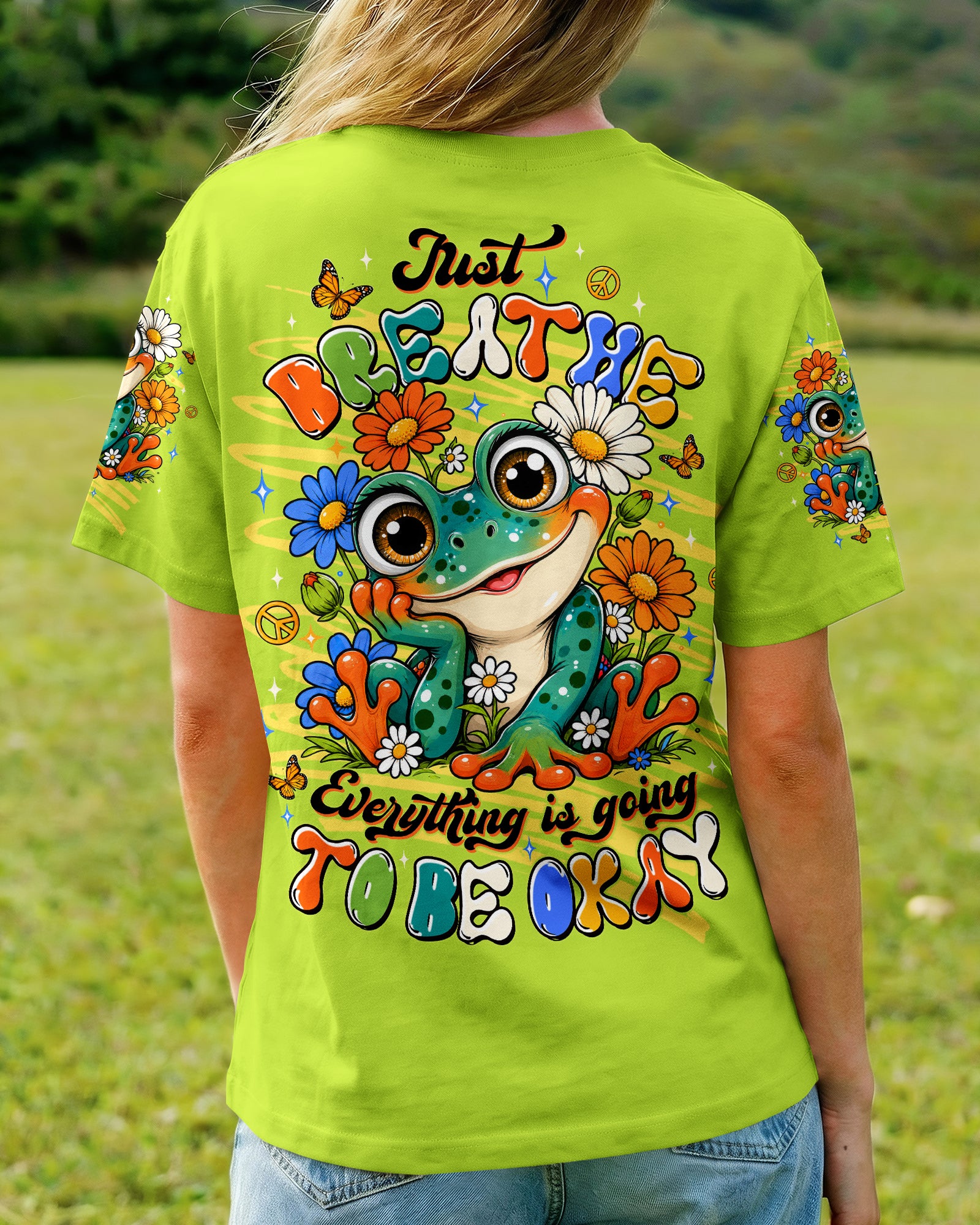 JUST BREATHE FROG ALL OVER PRINT - TLTW1906264