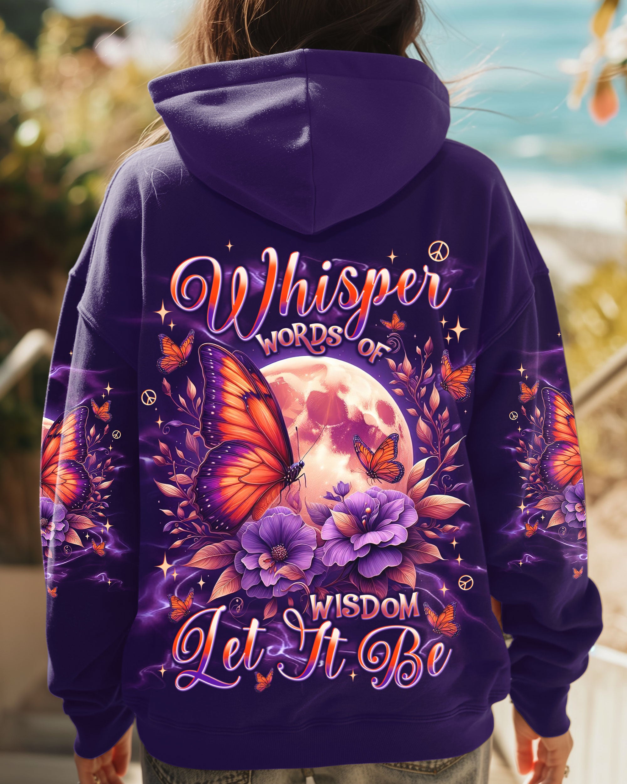 WHISPER WORDS OF WISDOM LET IT BE BUTTERFLY ALL OVER PRINT  - TLNT2410243