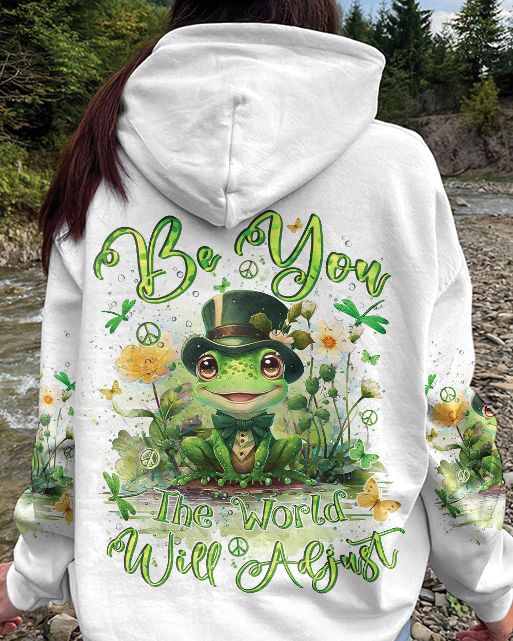 BE YOU THE WORLD WILL ADJUST FROG PATRICK'S DAY ALL OVER PRINT - YHHN1101243
