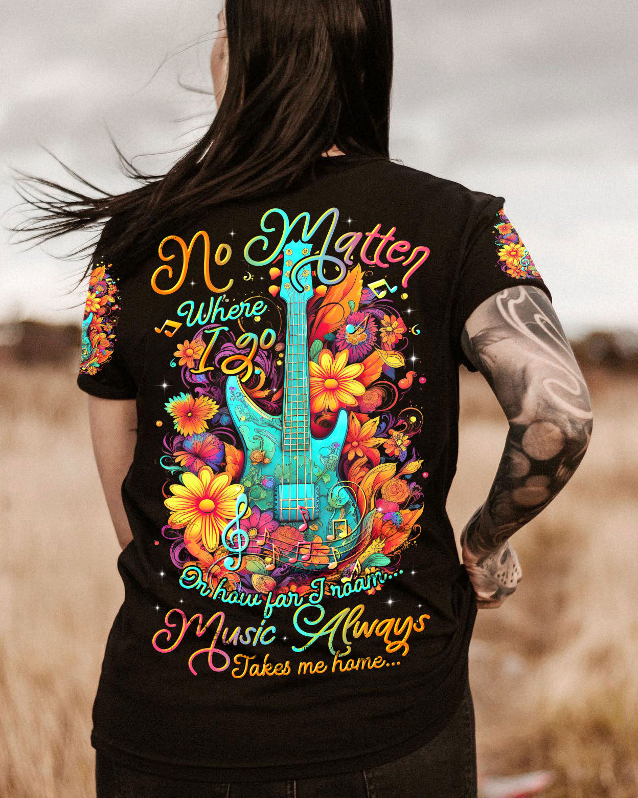 NO MATTER WHERE I GO GUITAR ALL OVER PRINT - TLTR0206231