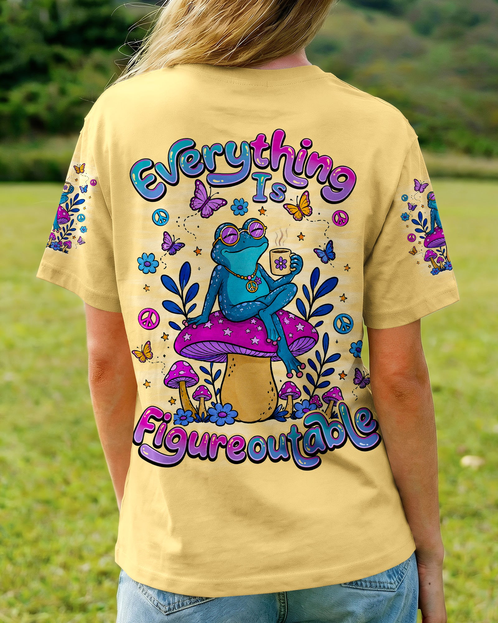 EVERYTHING IS FIGUREOUTABLE FROG ALL OVER PRINT - TLNO0107264