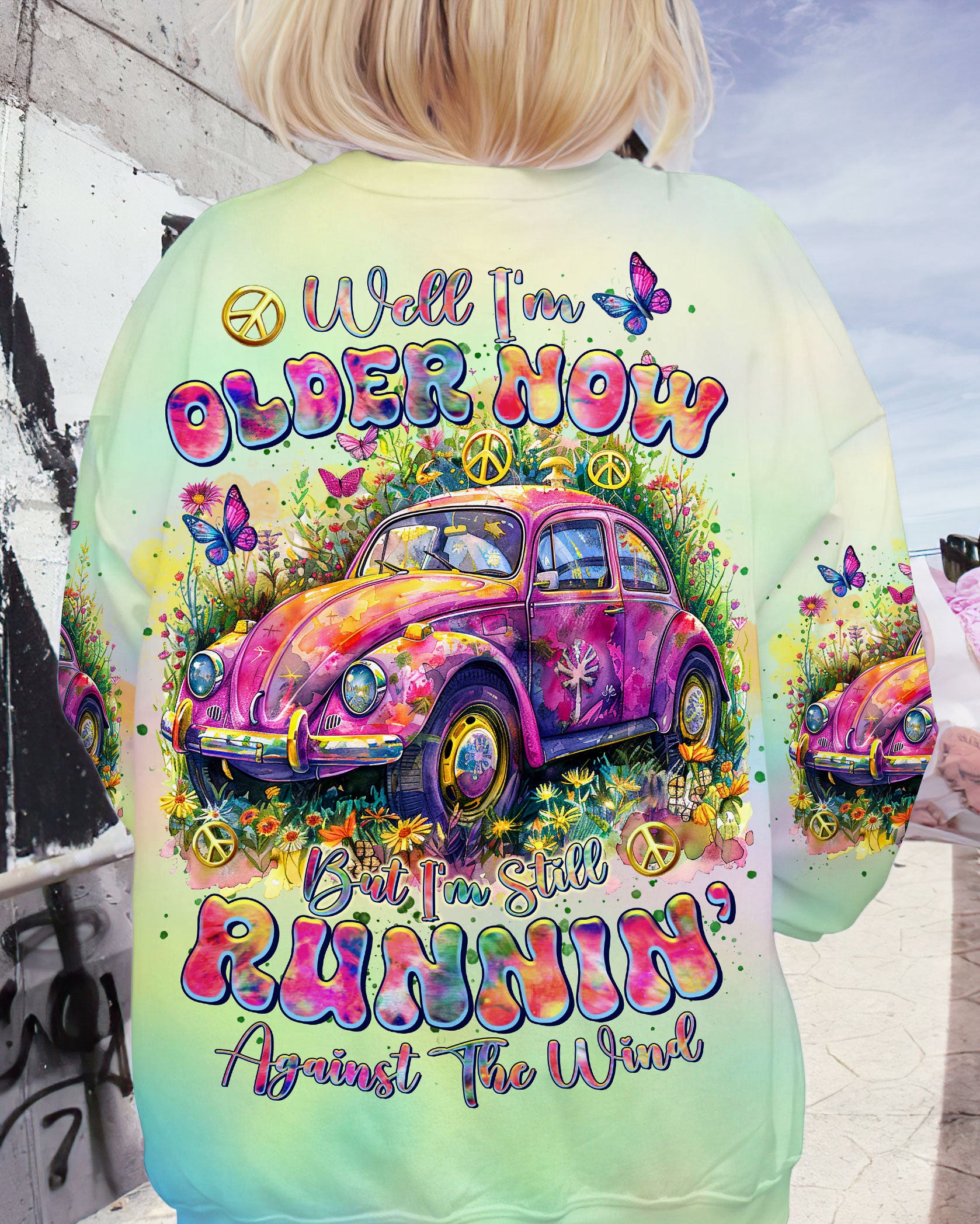 RUNNING AGAINST THE WIND FLORAL CAR ALL OVER PRINT - TLTR2902245