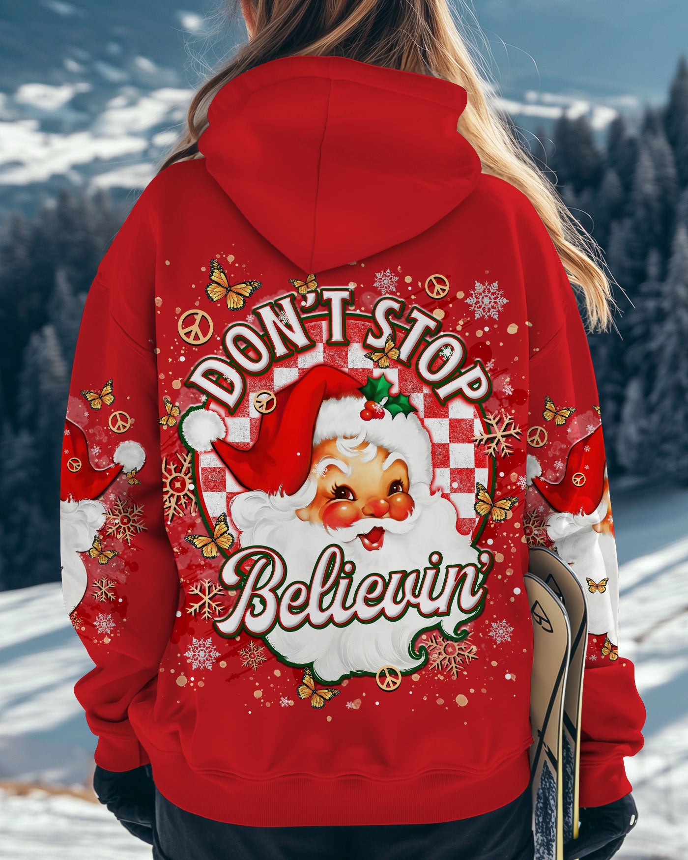 DON'T STOP BELIEVING CHRISTMAS ALL OVER PRINT  - TLTR0911242
