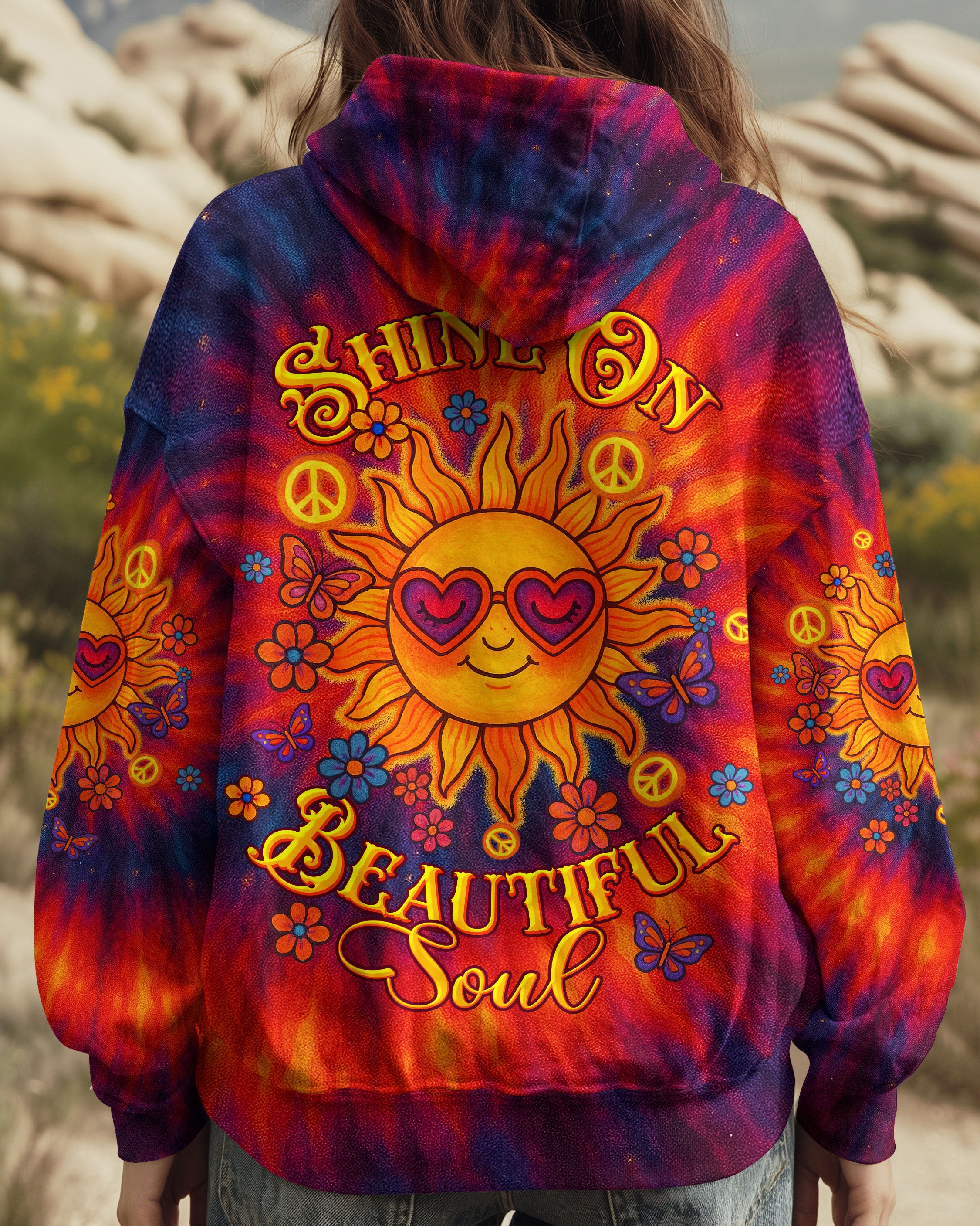 SHINE ON BEAUTIFUL SOUL SUN TIE DYE ALL OVER PRINT  - TLTW1106252