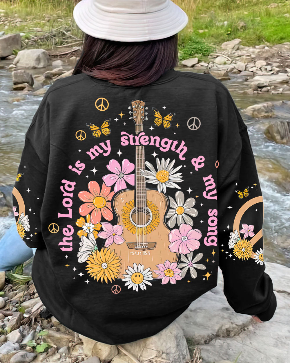 THE LORD IS MY STRENGTH GUITAR ALL OVER PRINT - TLNT0808231