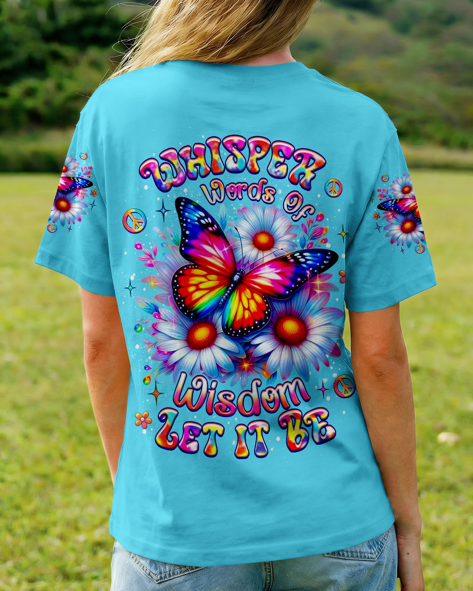 WHISPER WORDS OF WISDOM LET IT BE BUTTERFLY ALL OVER PRINT - YHLT2602262