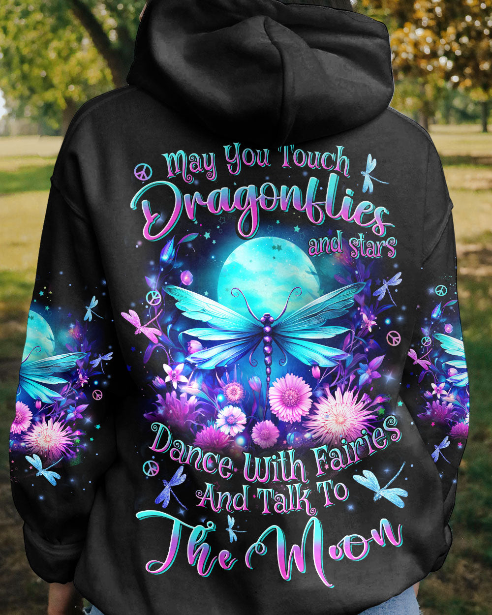 MAY YOU TOUCH DRAGONFLIES AND STARS ALL OVER PRINT - YHHN0801243
