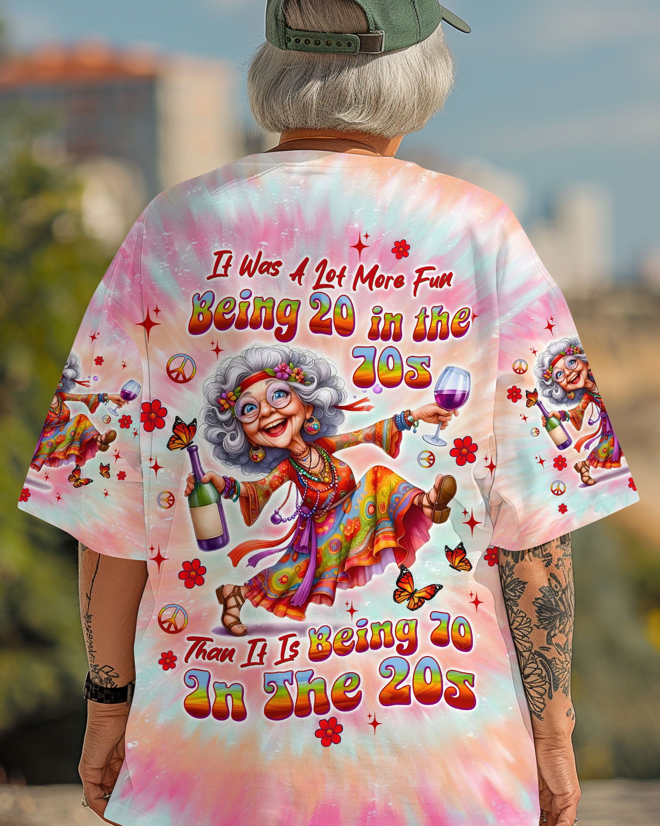 IT WAS A LOT MORE FUN BEING 20 IN THE 70S TIE DYE ALL OVER PRINT - TLTW1406253