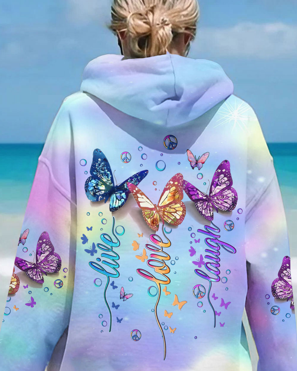 LIVE LOVE LAUGH BUTTERFLY ALL OVER PRINT - YHLT2512233
