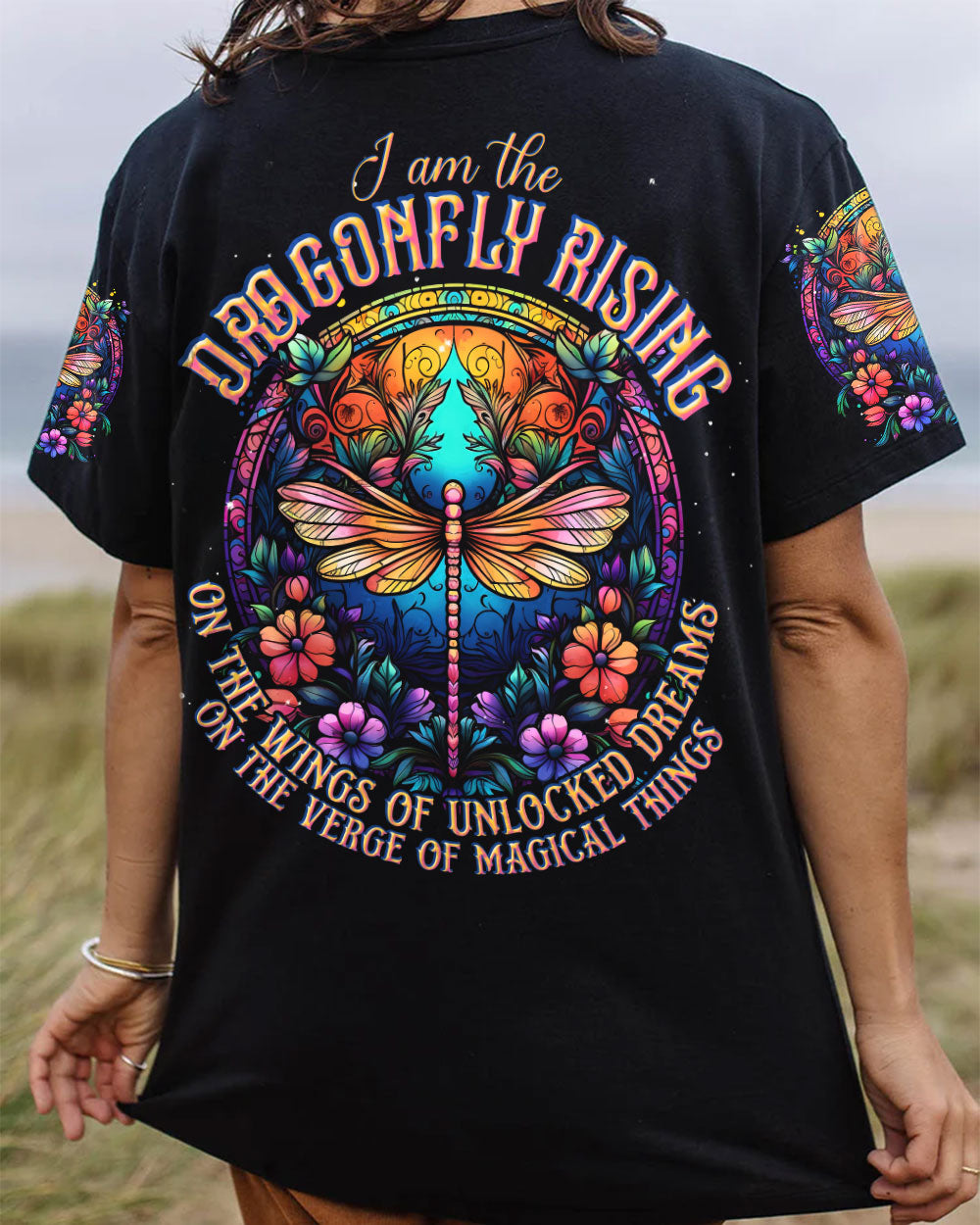 I AM THE DRAGONFLY RISING COLORFUL ALL OVER PRINT - TLNT2405232