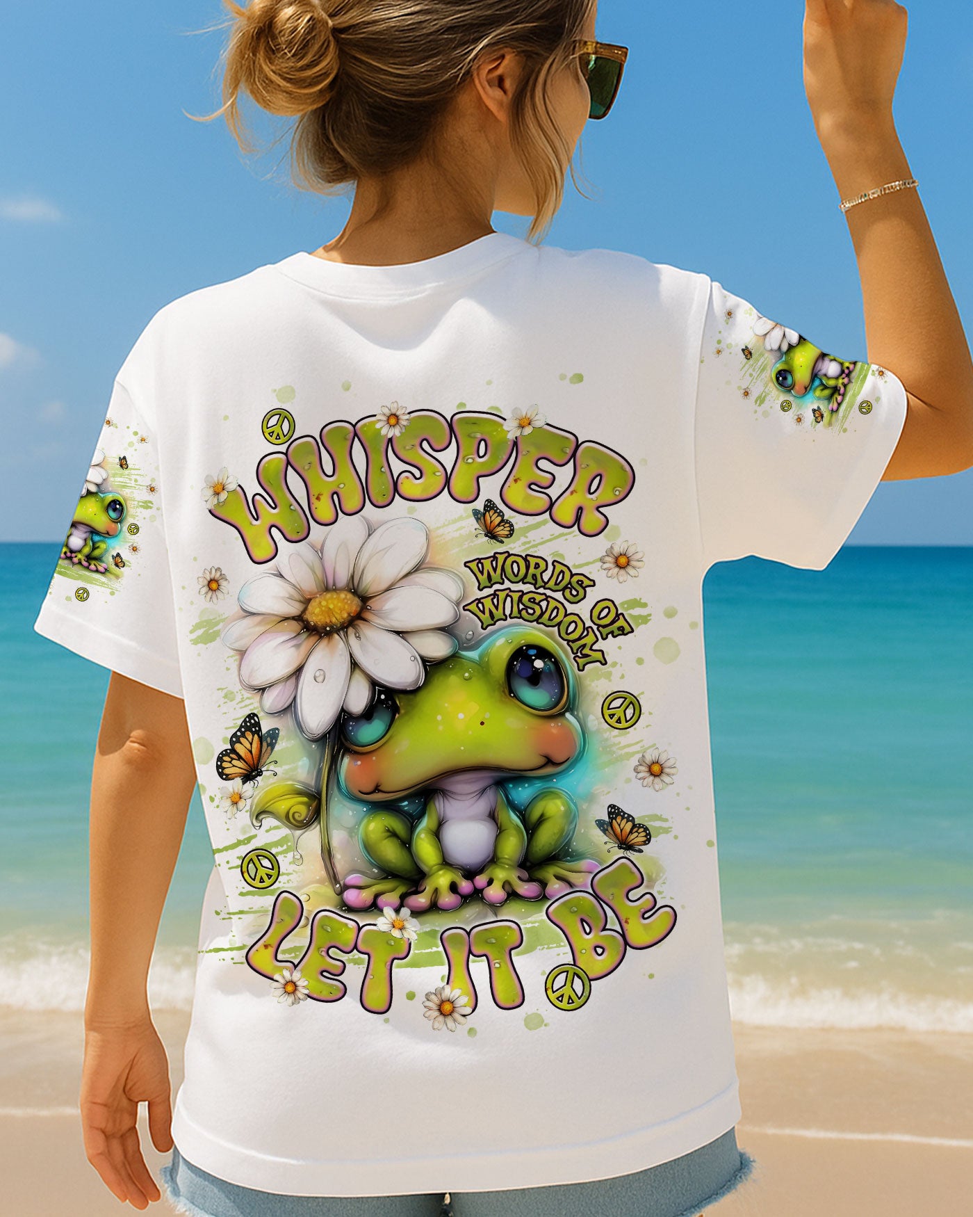 WHISPER WORDS OF WISDOM LET IT BE FROG ALL OVER PRINT  - TLNT1806253