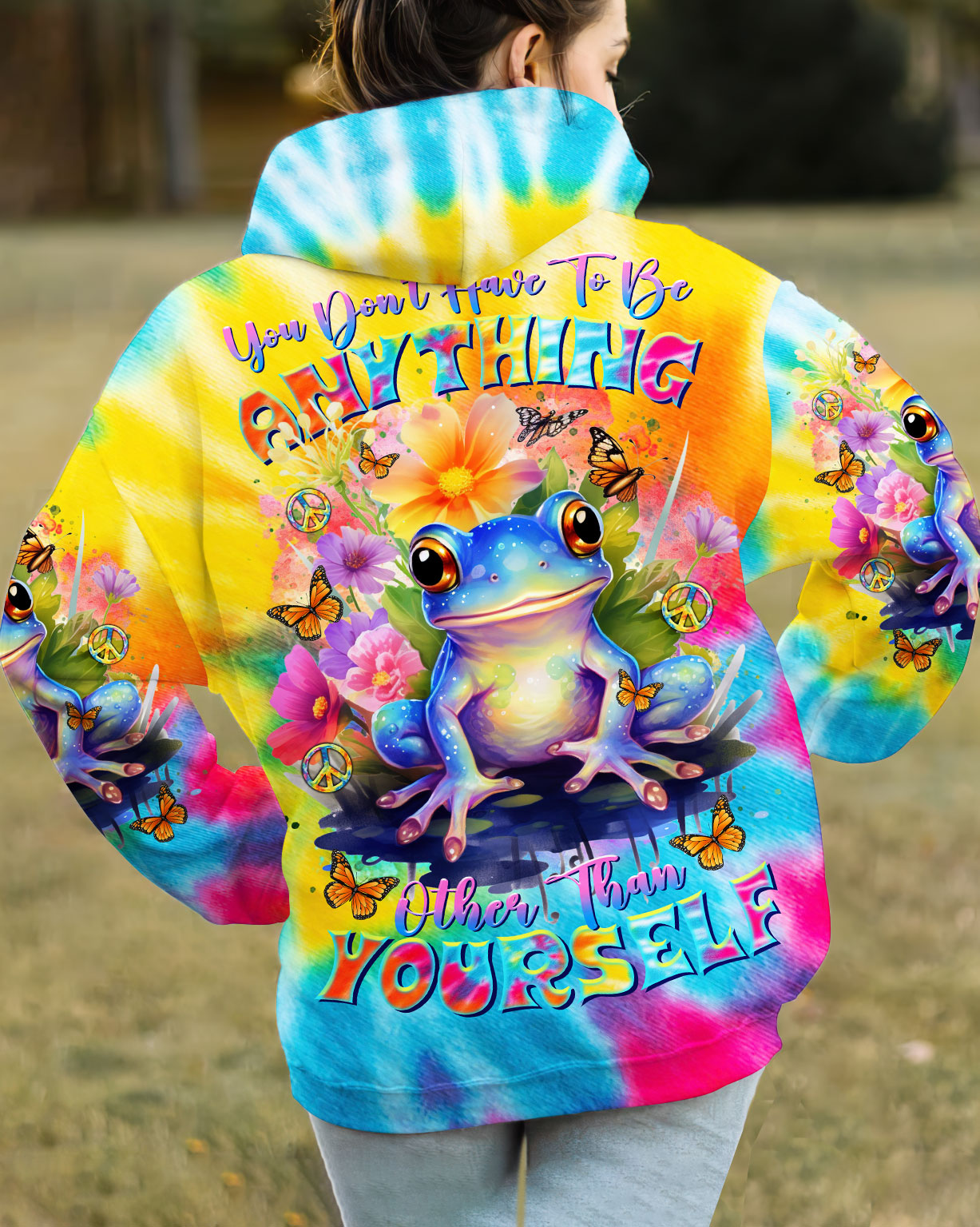 YOU DON'T HAVE TO BE ANYTHING FROG ALL OVER PRINT - TLTR0612232