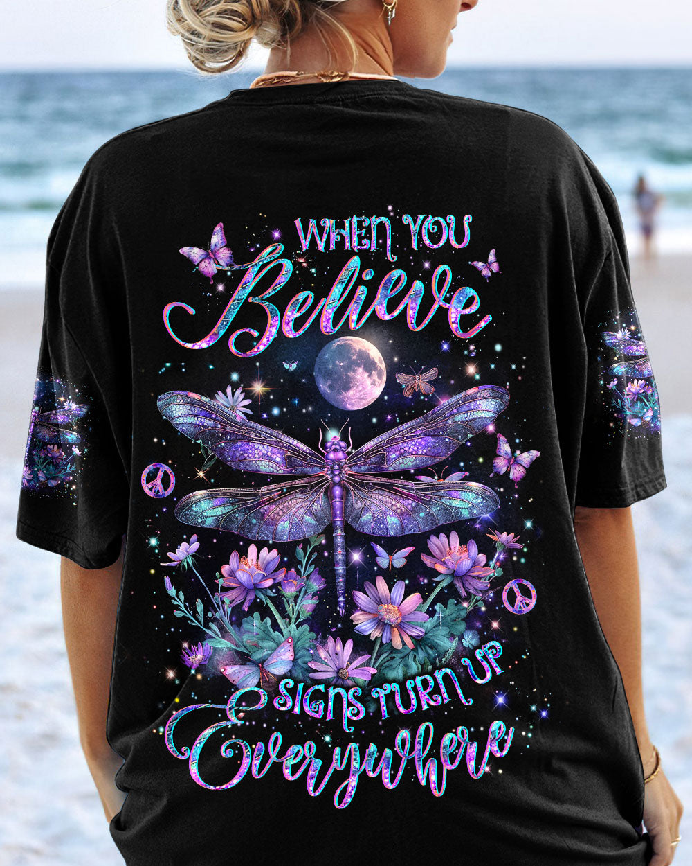 WHEN YOU BELIEVE SIGNS TURN UP EVERYWHERE ALL OVER PRINT - YHLT0203242
