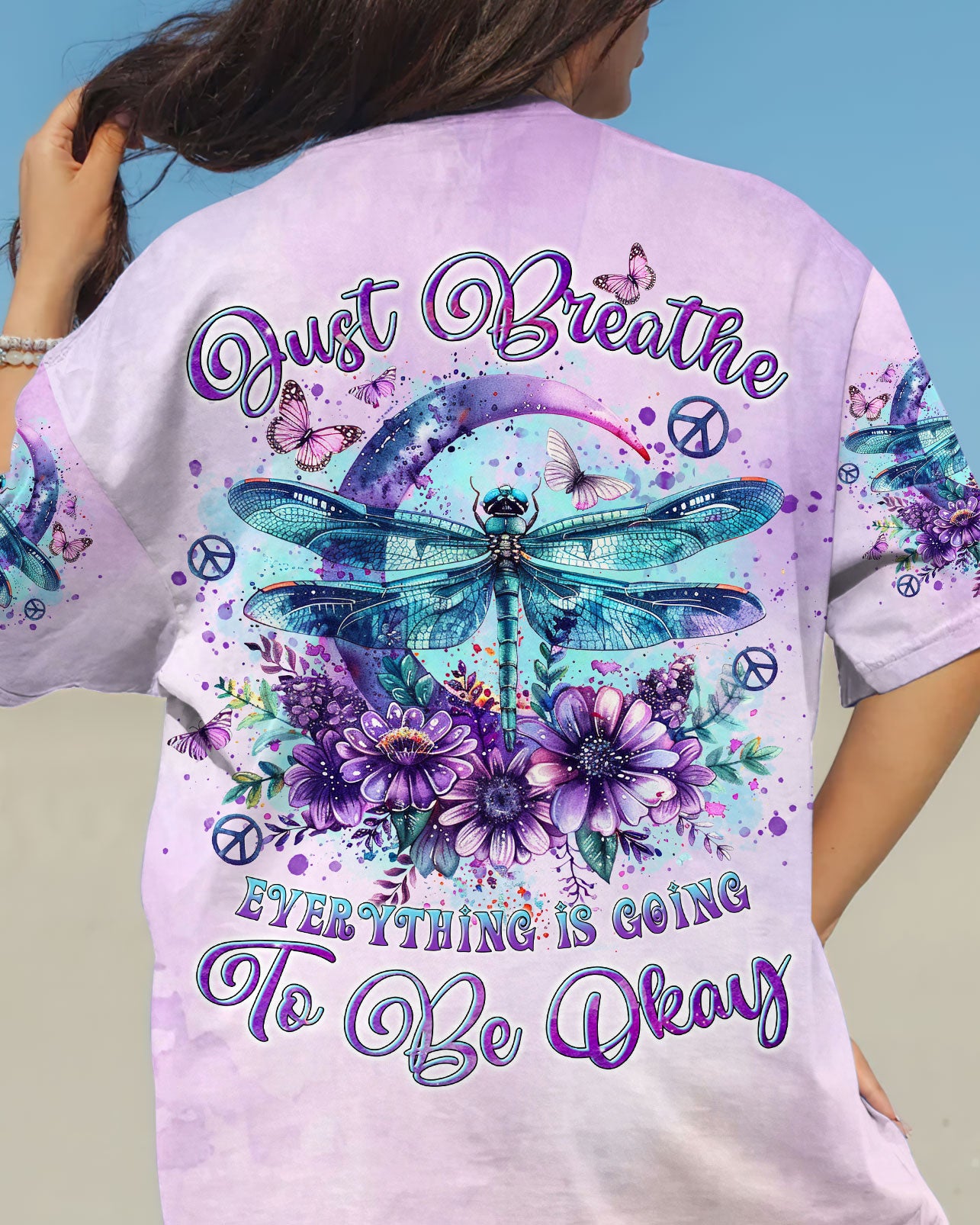 JUST BREATHE DRAGONFLY ALL OVER PRINT - TLTR1807242