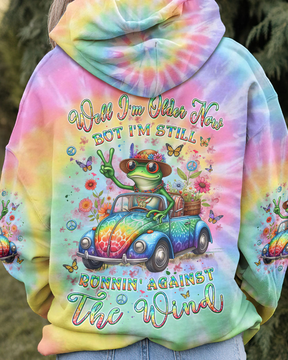 RUNNING AGAINST THE WIND FROG ALL OVER PRINT - YHLT2002241