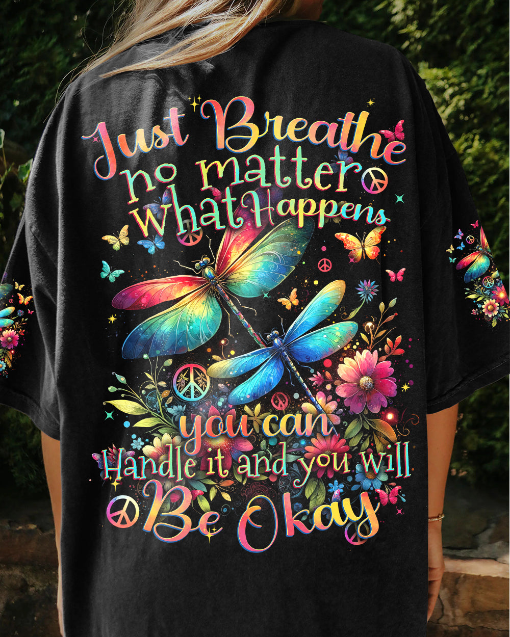 JUST BREATHE DRAGONFLIES ALL OVER PRINT - TYTD2001241