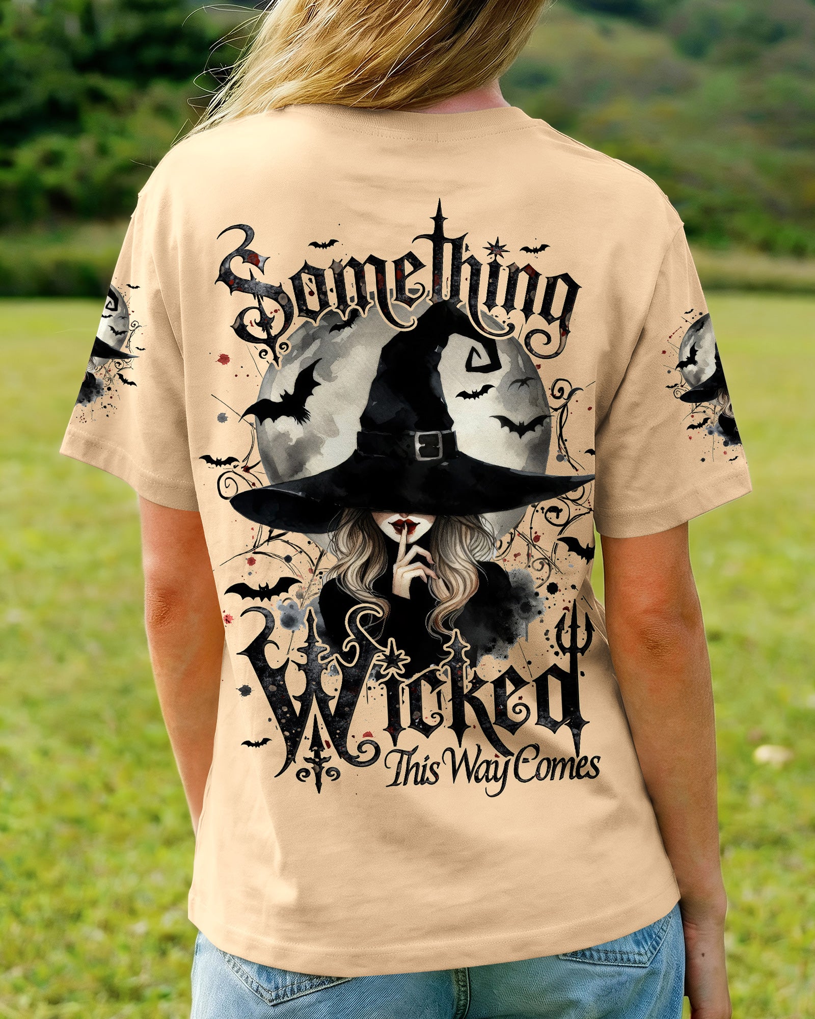 SOMETHING WICKED THIS WAY COMES HALLOWEEN WITCH ALL OVER PRINT - TYQY2507261