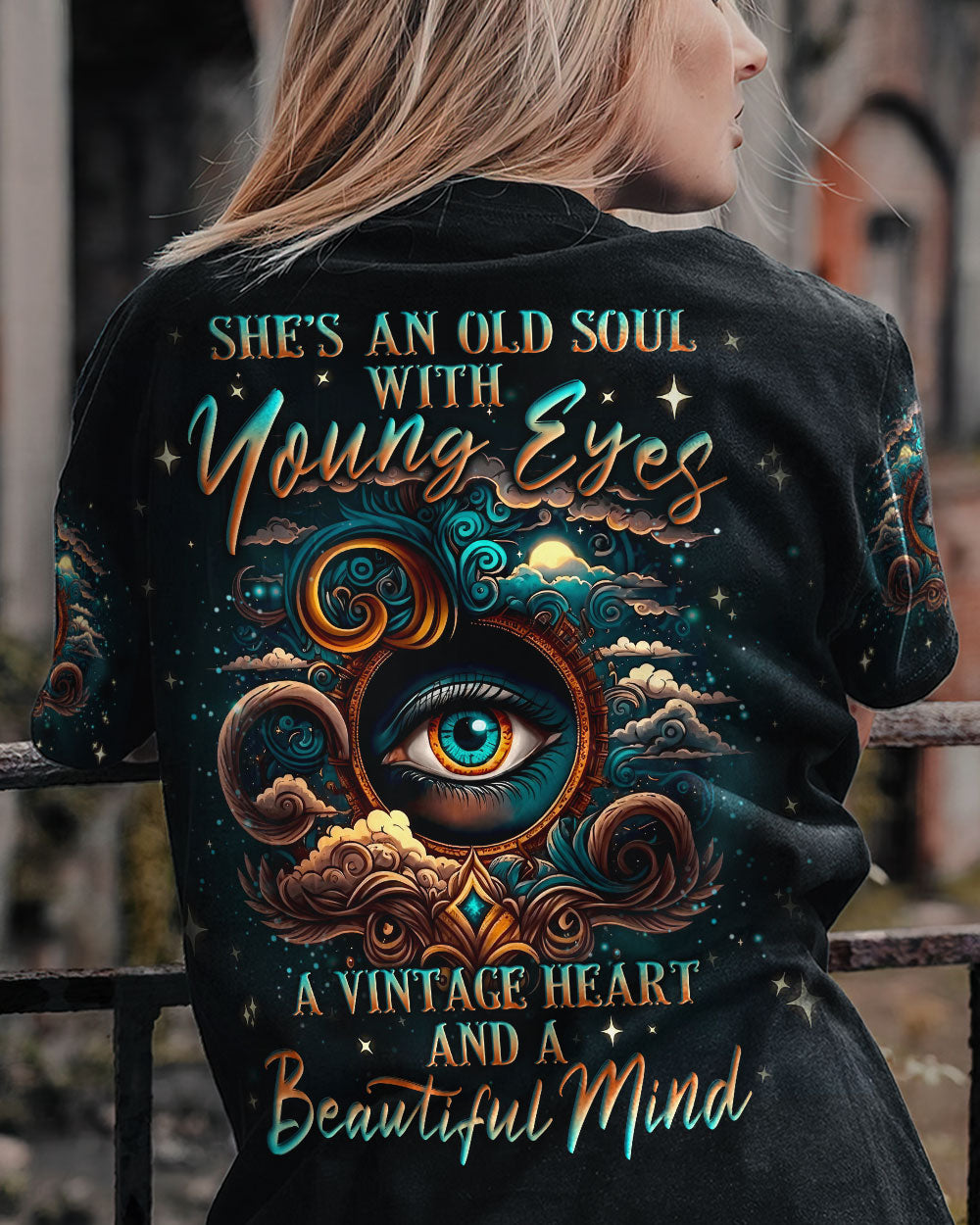SHE'S AN OLD SOUL WITH YOUNG EYES ALL OVER PRINT - YHLN0606231