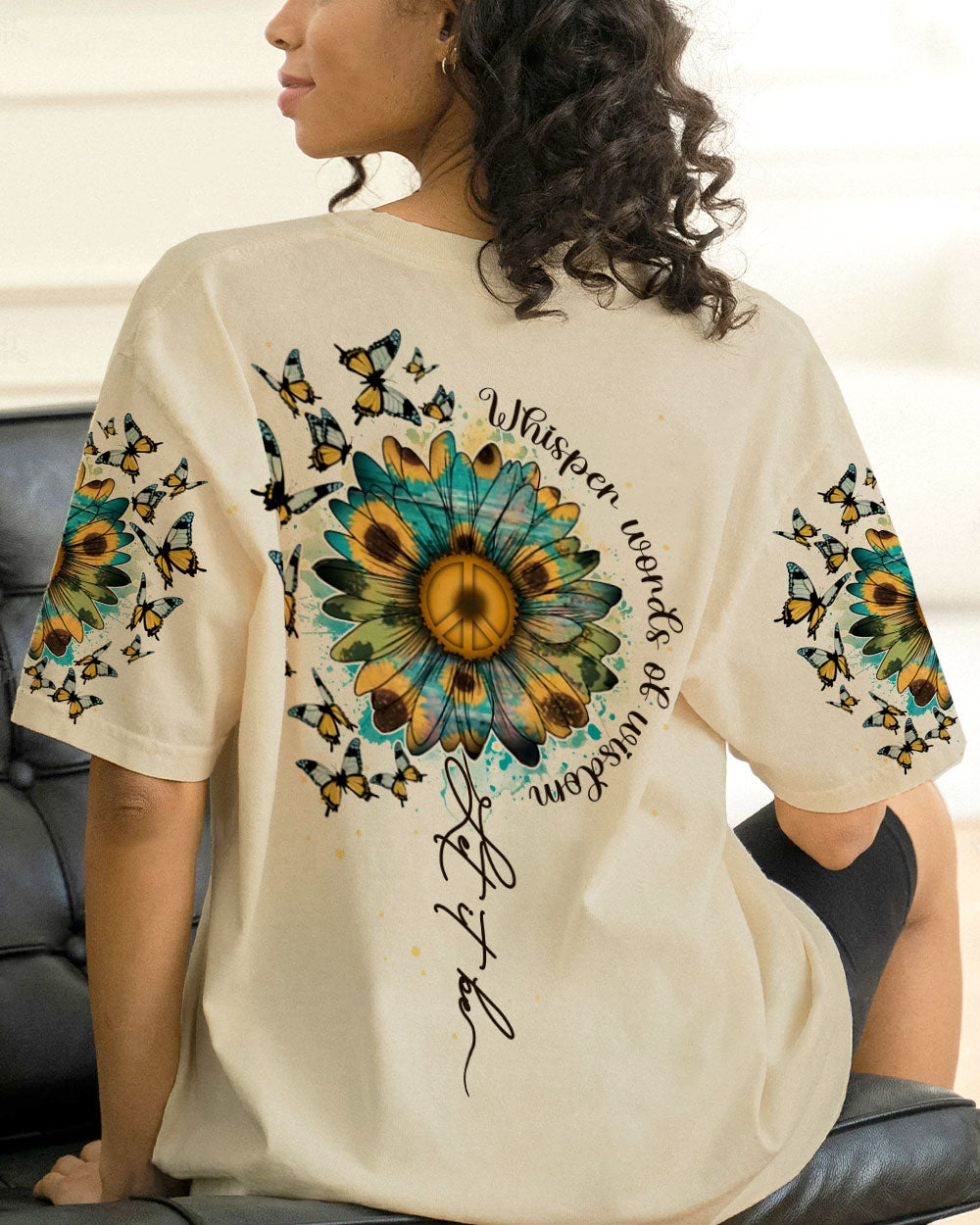WHISPER WORDS OF WISDOM BUTTERFLY SUNFLOWER ALL OVER PRINT - TLNT130620234