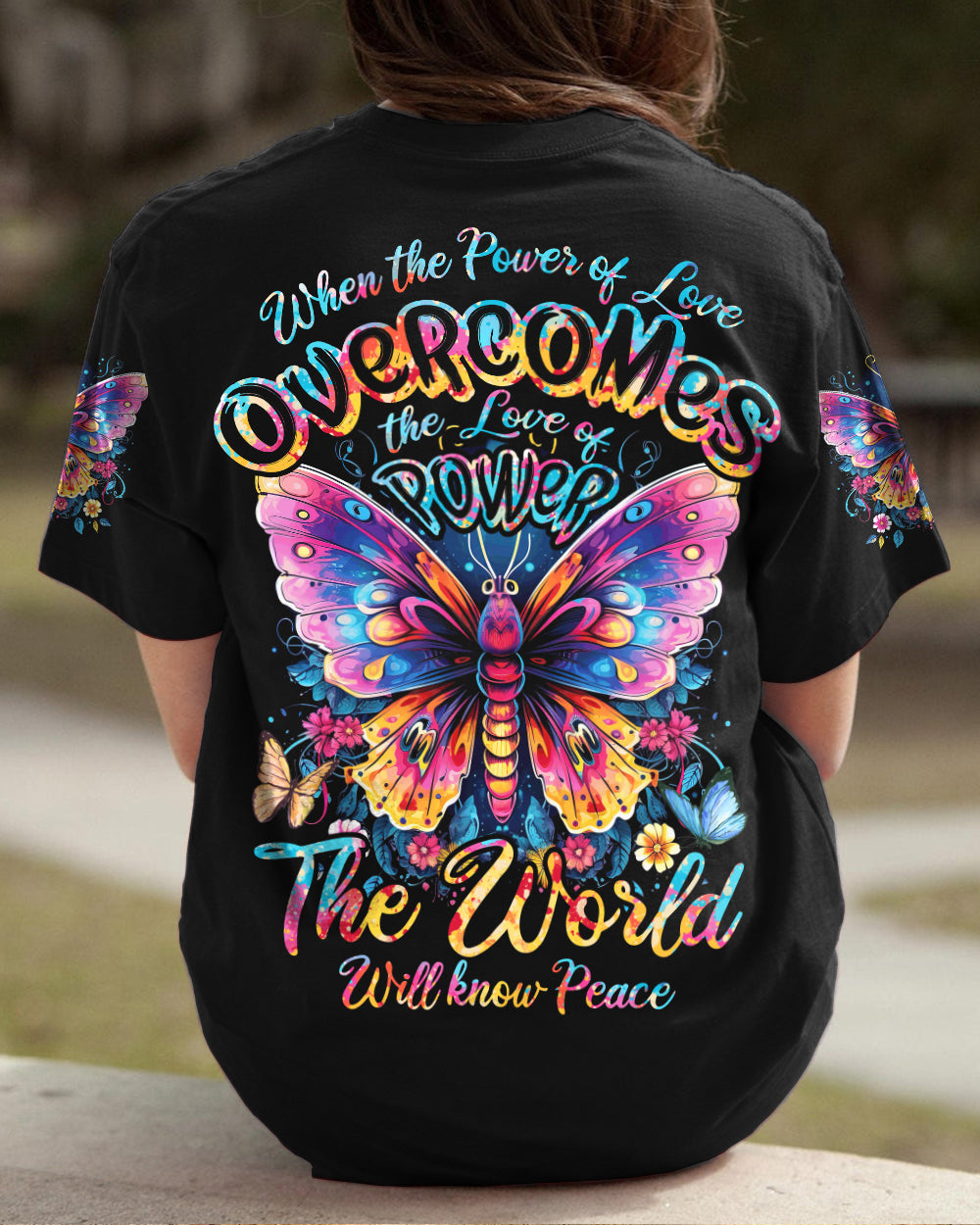 THE WORLD WILL KNOW PEACE BUTTERFLY ALL OVER PRINT - TYTD2006233