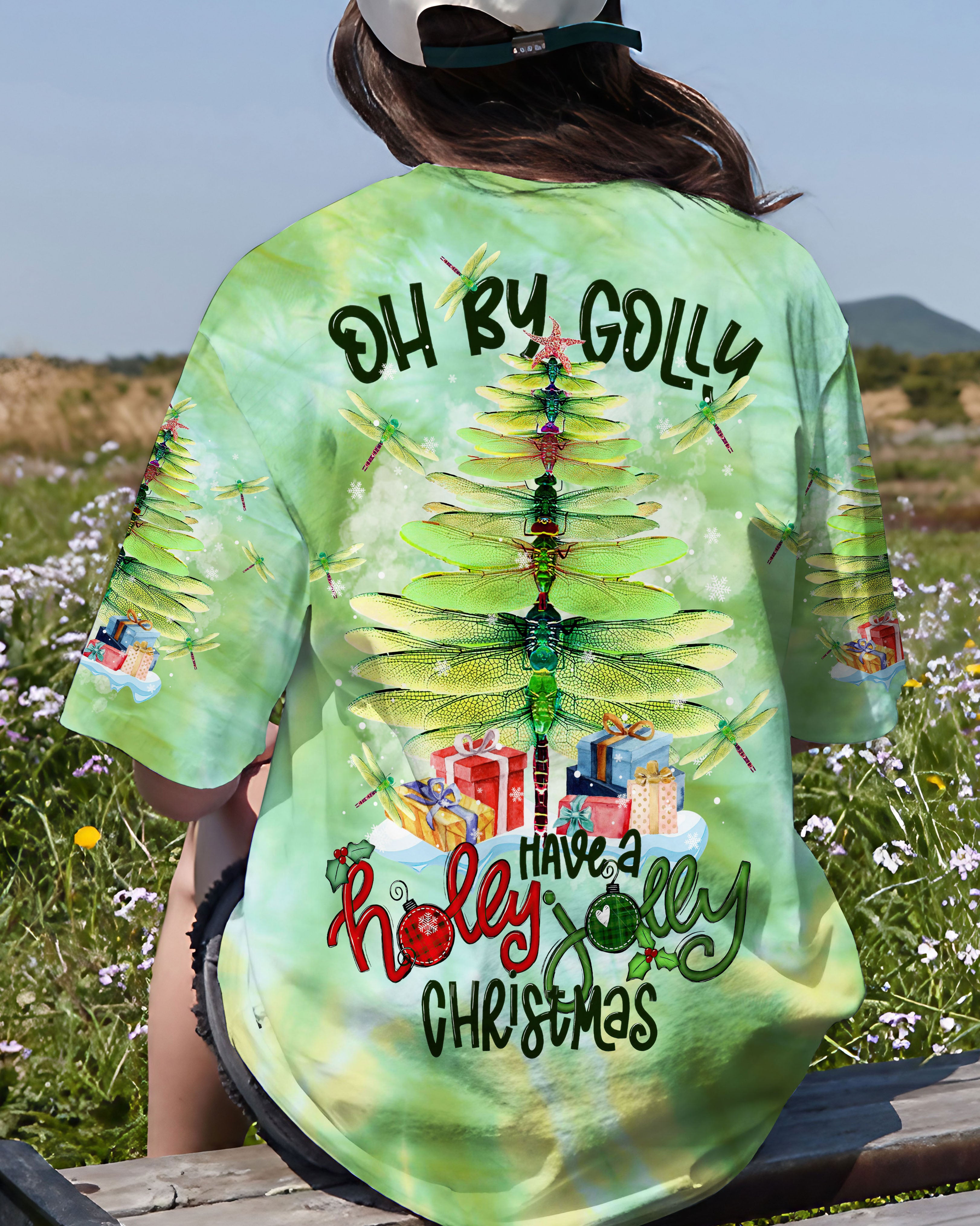 HOLLY JOLLY DRAGONFLY CHRISTMAS ALL OVER PRINT - TLTR1109233