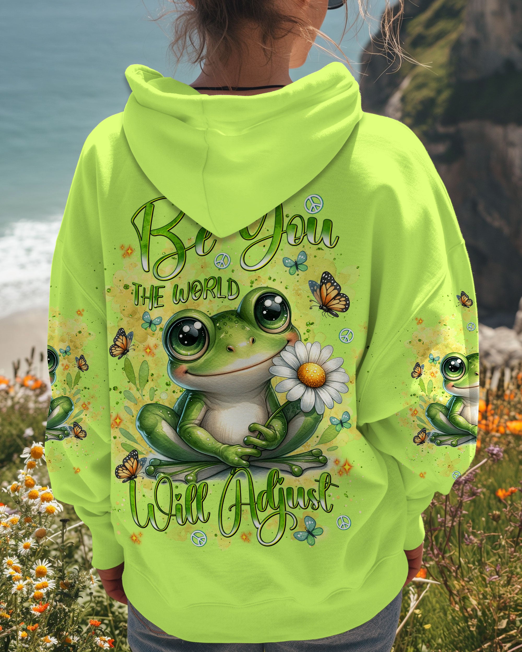BE YOU THE WORLD WILL ADJUST FROG  ALL OVER PRINT  - TLNT1601251