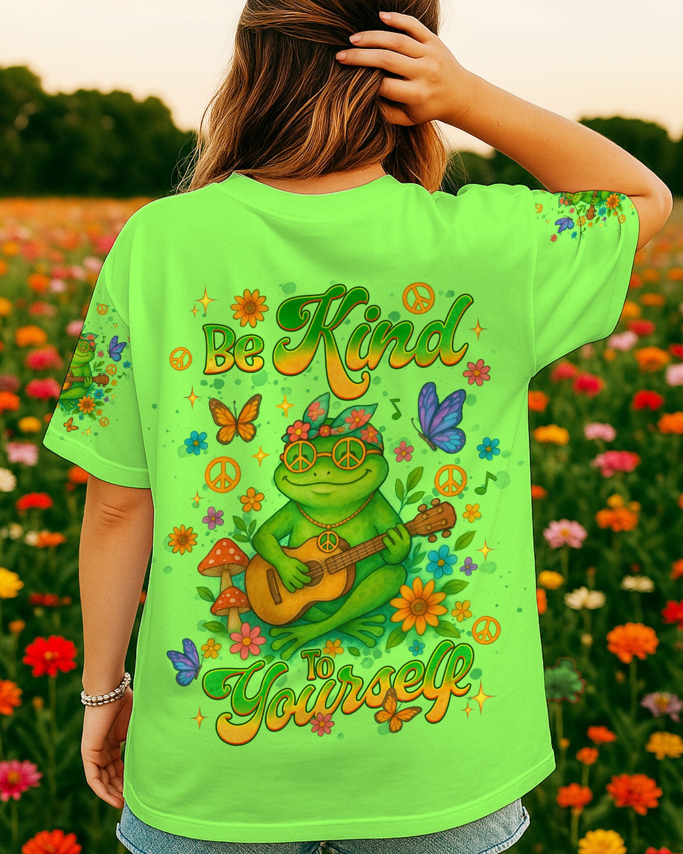 BE KIND TO YOURSELF FROG ALL OVER PRINT  - TLNT0506252