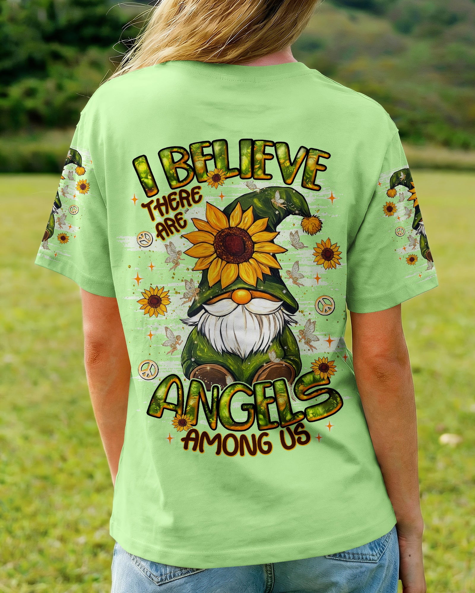 I BELIEVE THERE ARE ANGELS AMONG US GNOME  ALL OVER PRINT - TLNT0502261