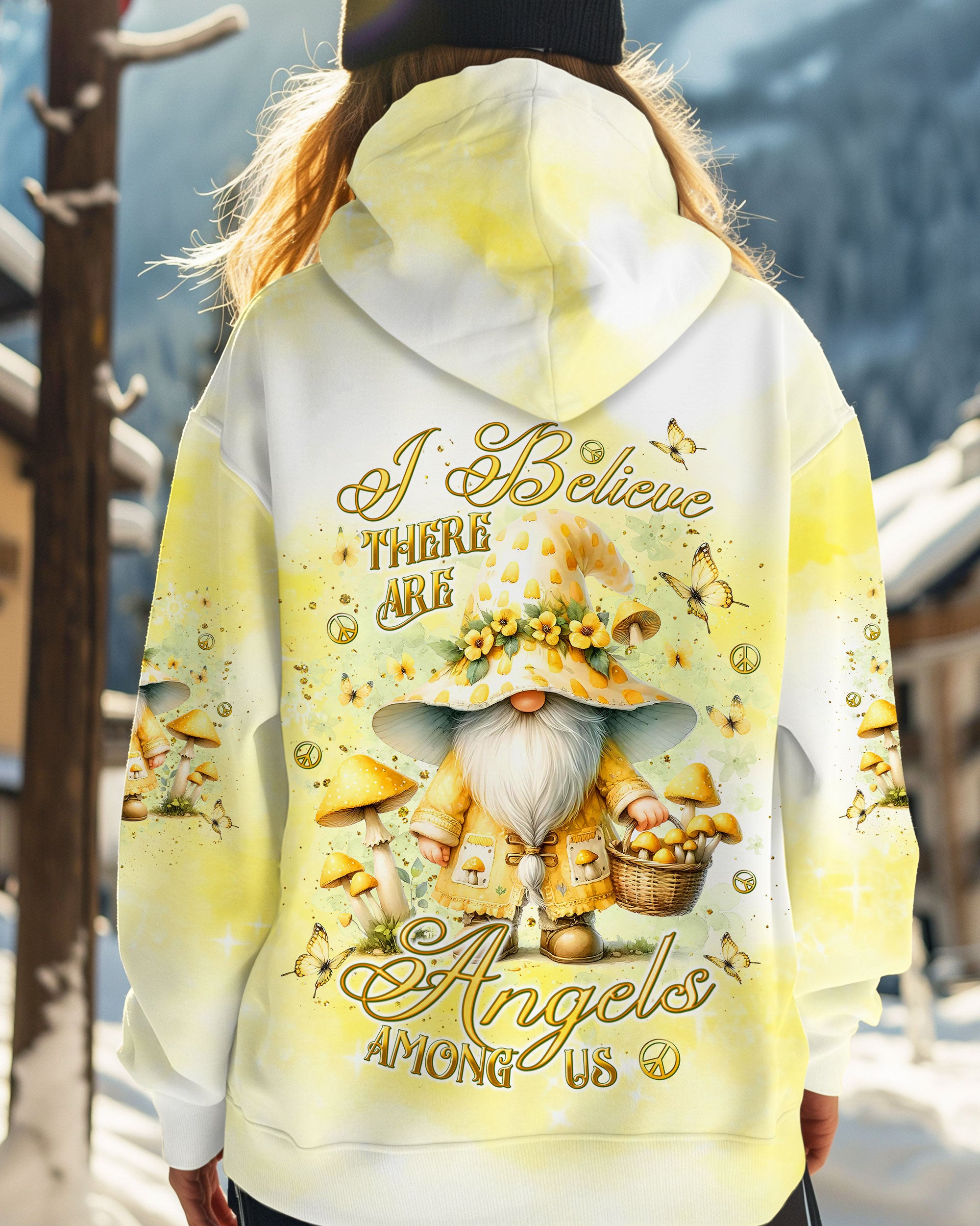 I BELIEVE THERE ARE ANGELS AMONG US GNOMES ALL OVER PRINT - TLNT2210243