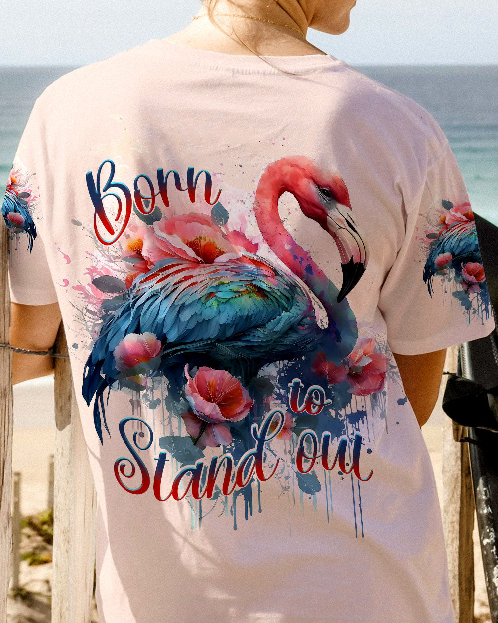 BORN TO STAND OUT FLAMINGO ALL OVER PRINT - TLNT1206232