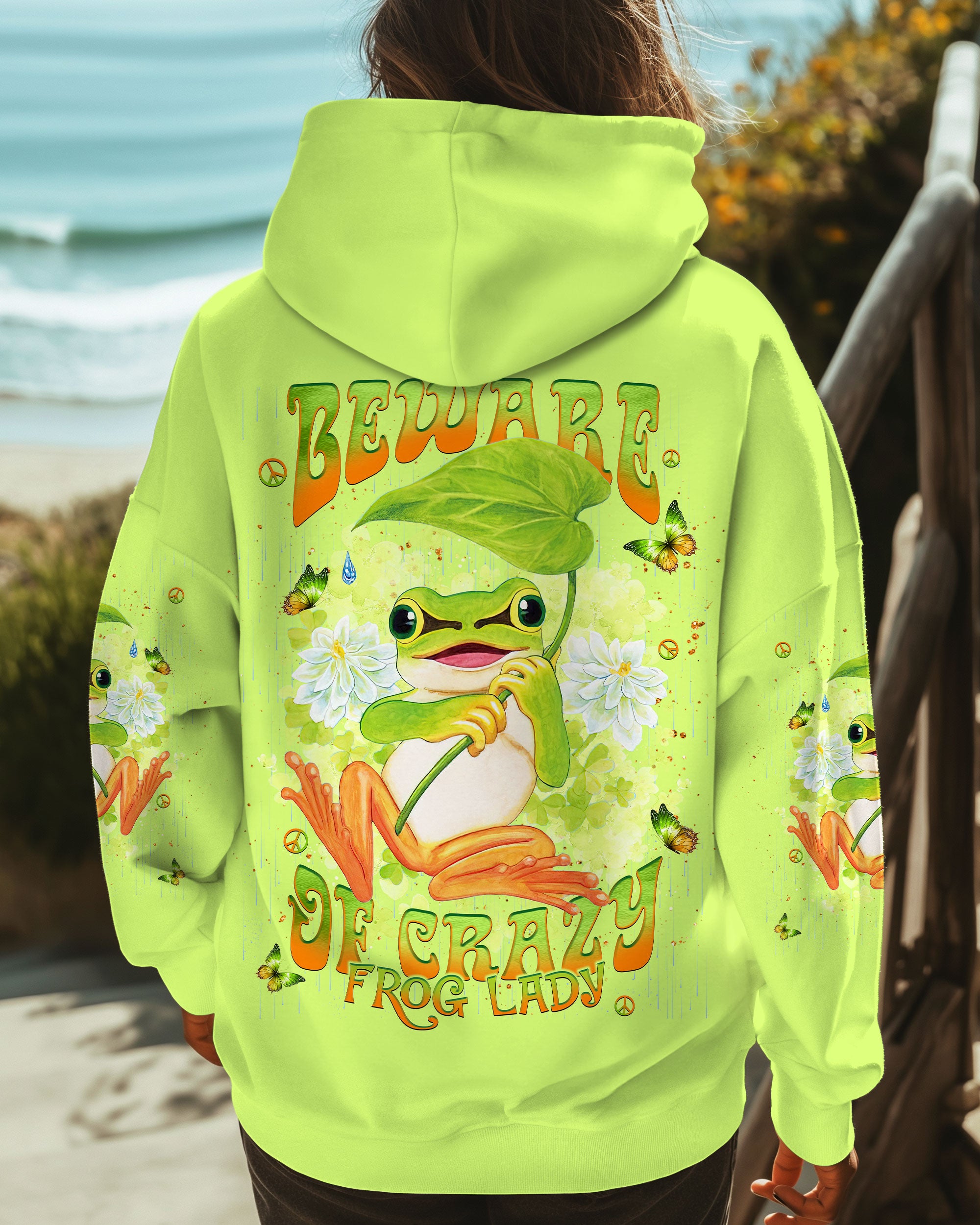 BEWARE OF CRAZY FROG LADY ALL OVER PRINT - TLNT2011244