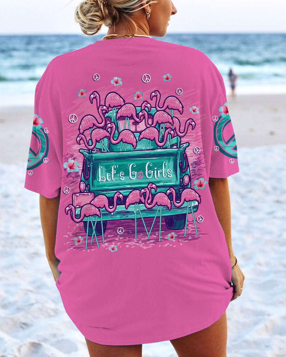 LET'S GO GIRLS FLAMINGO ALL OVER PRINT - TLNT2606231