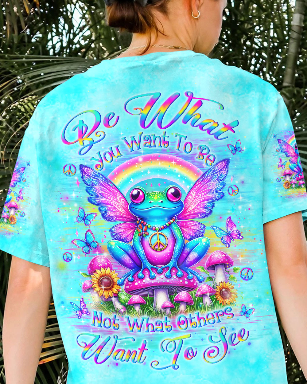 BE WHAT YOU WANT TO BE FROG ALL OVER PRINT - YHLN1305243