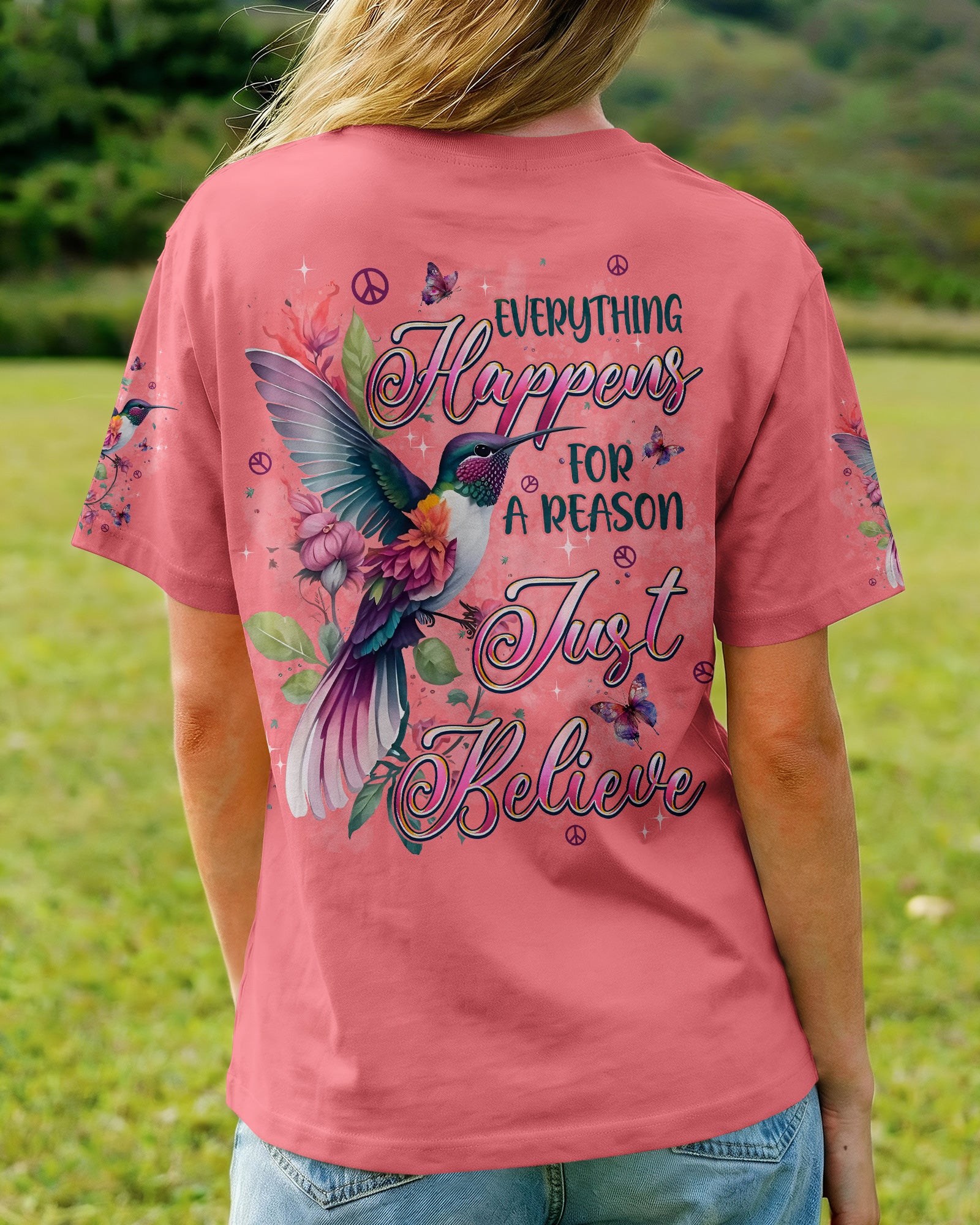 JUST BELIEVE HUMMINGBIRD ALL OVER PRINT - TYPQ0902261