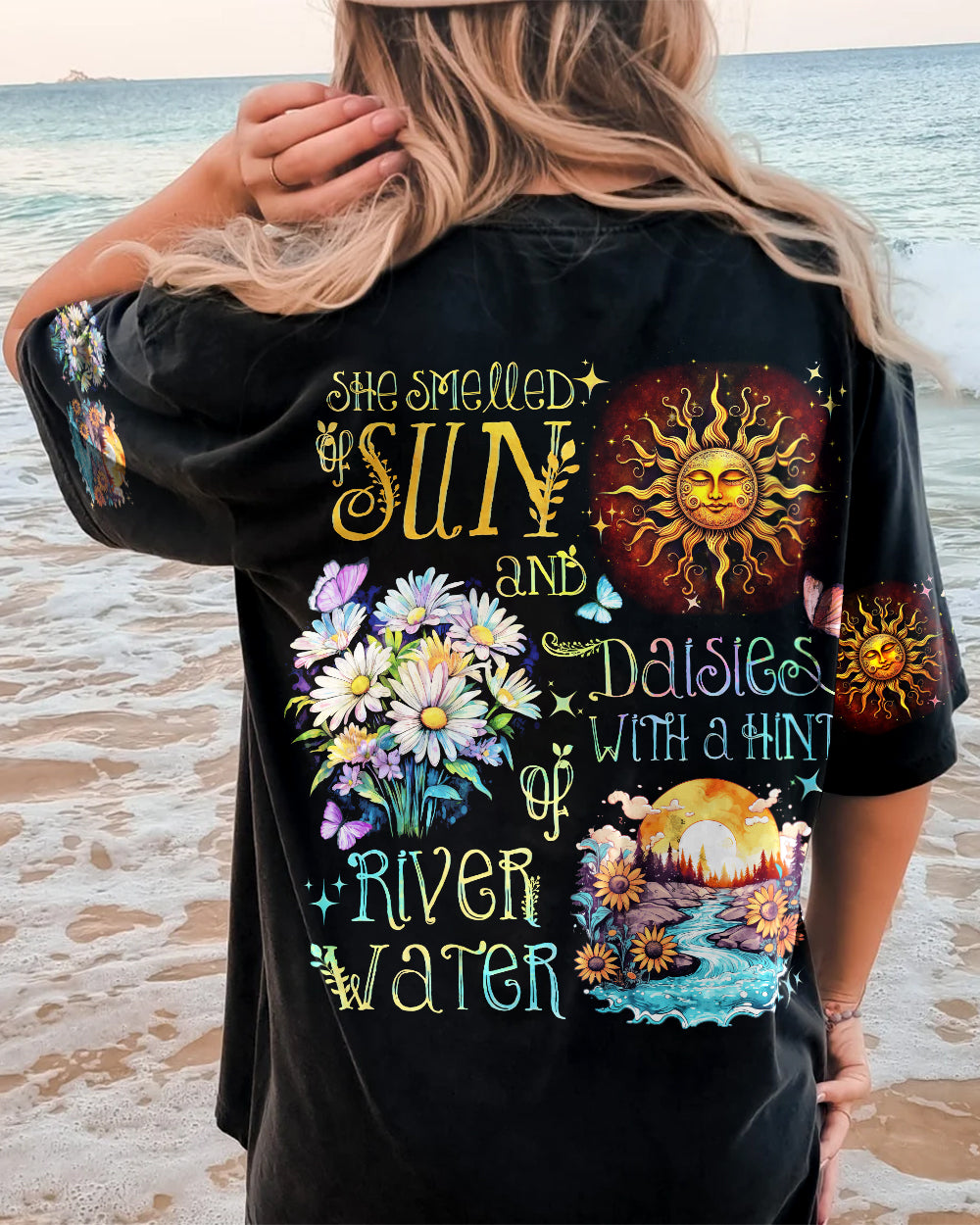 SHE SMELLED OF SUN AND DAISIES ALL OVER PRINT - TYTD2405231