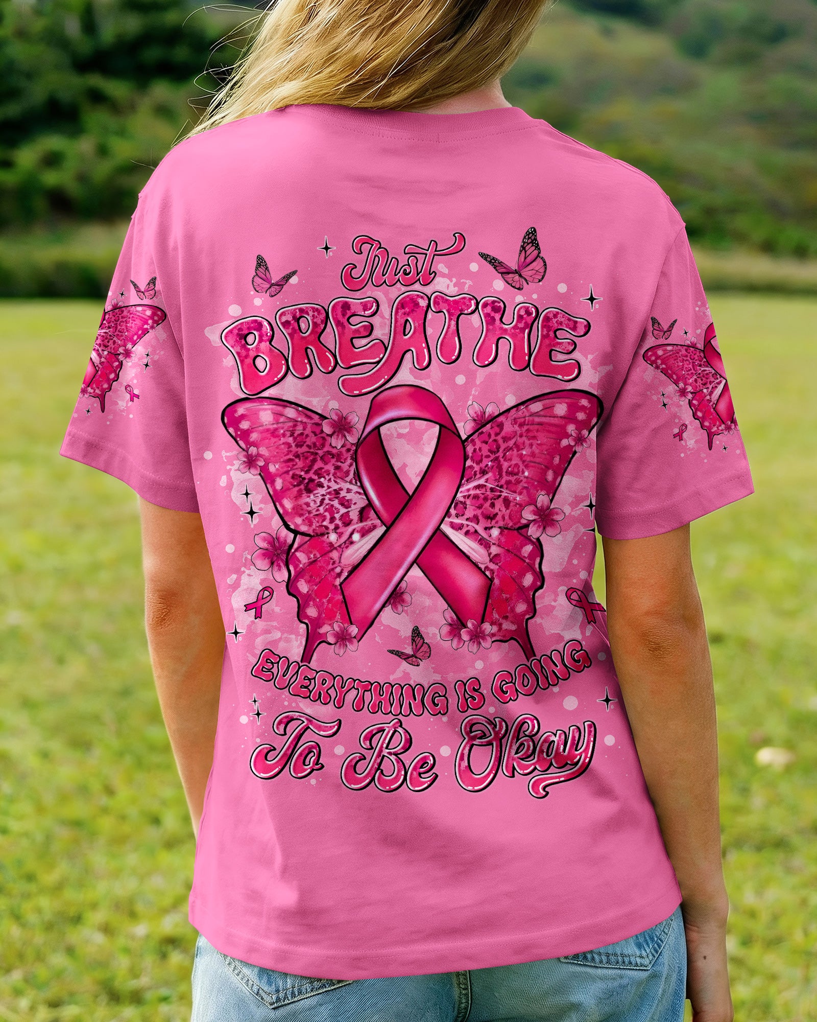 IN OCTOBER WE WEAR PINK HALLOWEEN BOO ALL OVER PRINT - TYLN1707263