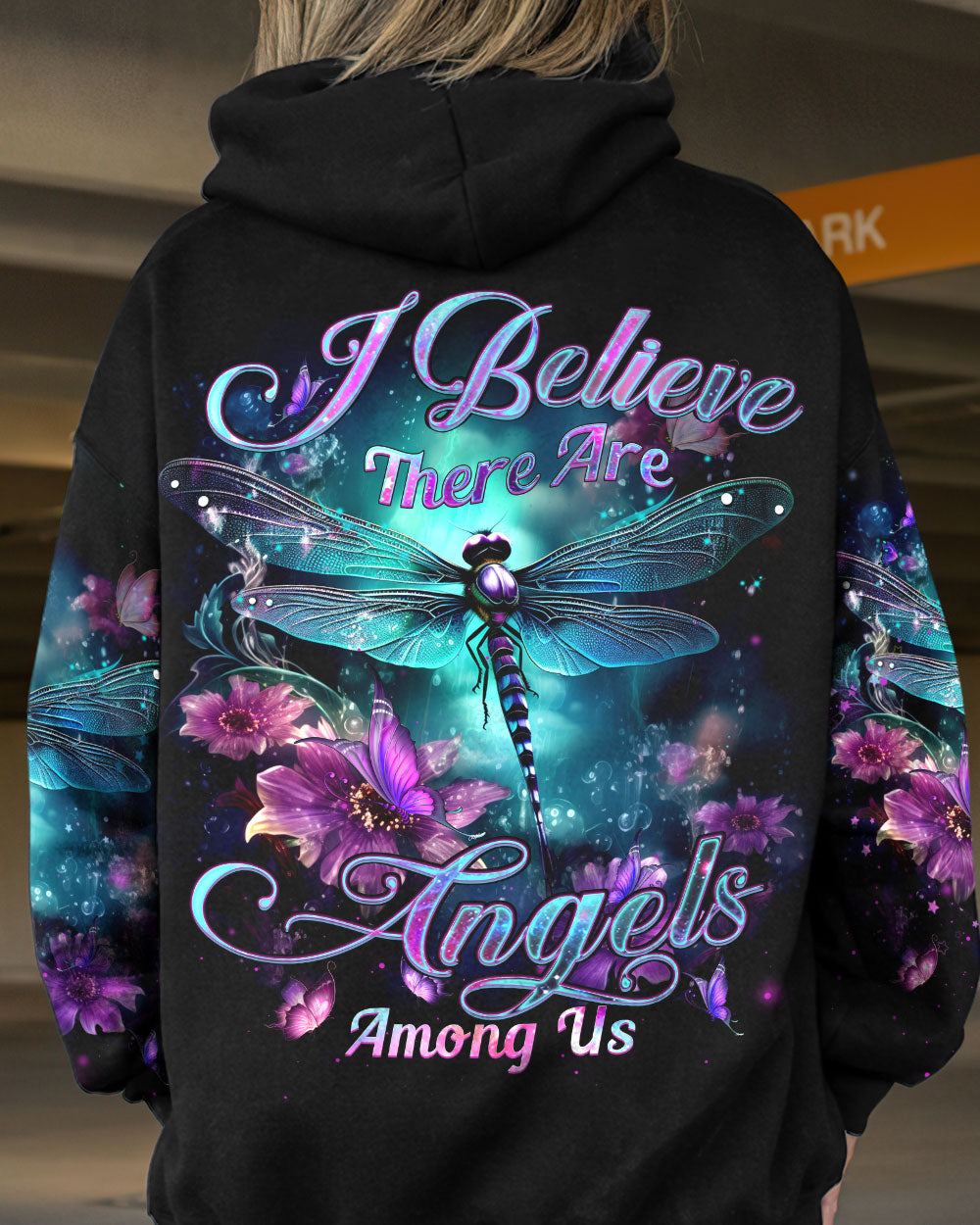 I BELIEVE THERE ARE ANGELS AMONG US DRAGONFLY ALL OVER PRINT - YHHN1206232