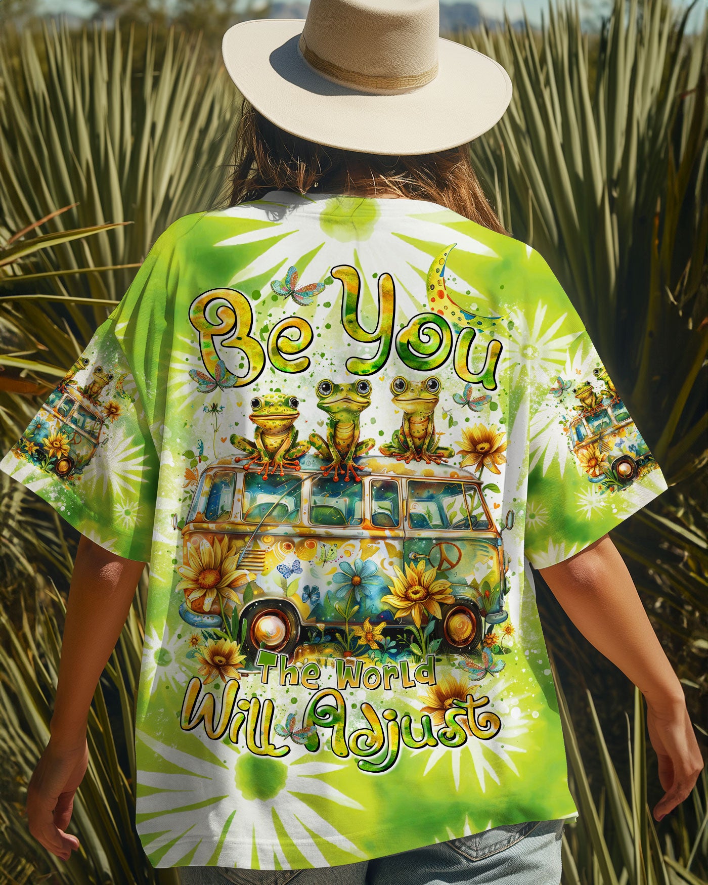 BE YOU THE WORLD WILL ADJUST FROG ALL OVER PRINT - TLTR2608242
