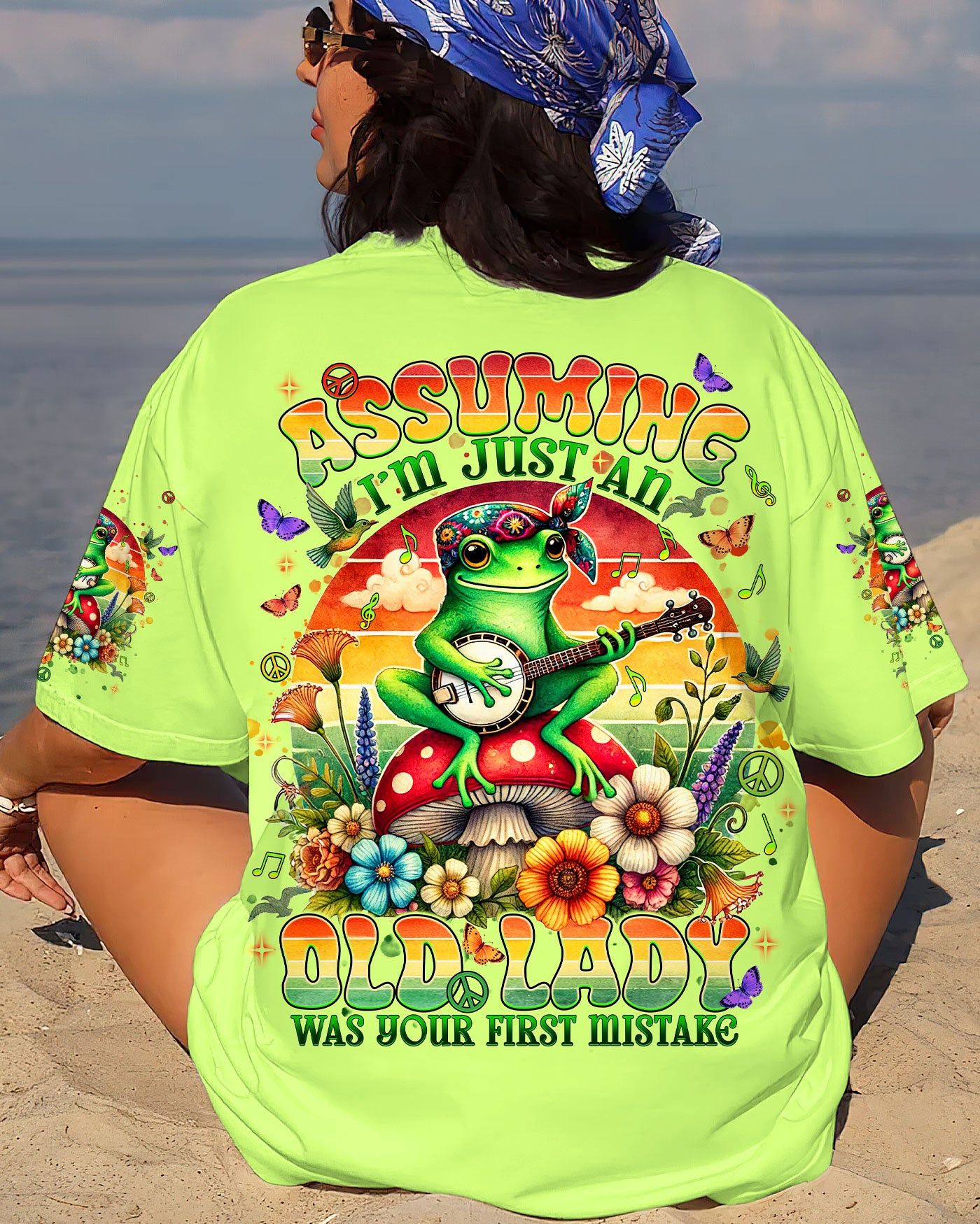 ASSUMING I'M JUST AN OLD LADY FROG ALL OVER PRINT - TLNT1903254