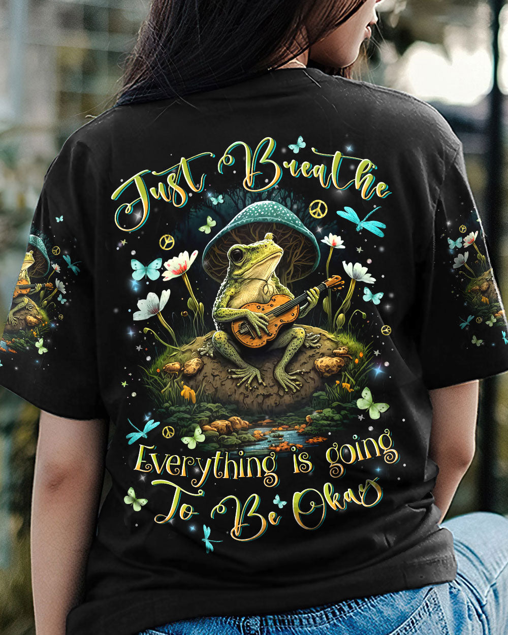 JUST BREATHE FROG ALL OVER PRINT - YHHN0401244