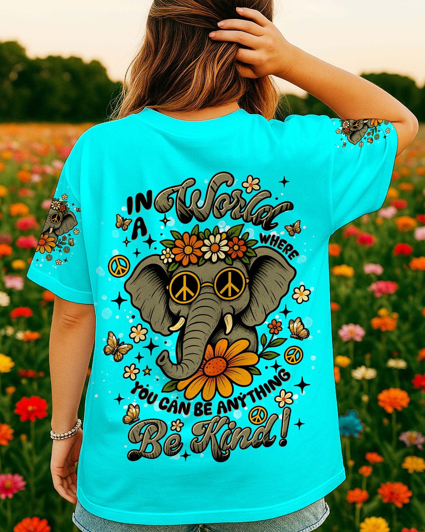 BE KIND ELEPHANT ALL OVER PRINT - TLNT0306253