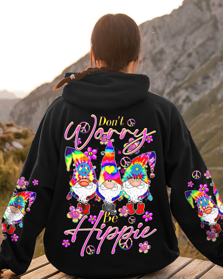 DON'T WORRY BE HIPPIE TIE DYE GNOME ALL OVER PRINT - TLTR3108233