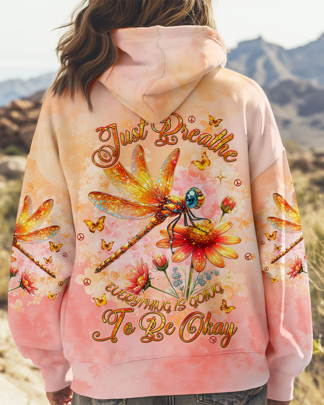 JUST BREATHE DRAGONFLY ALL OVER PRINT - TLNT1409241